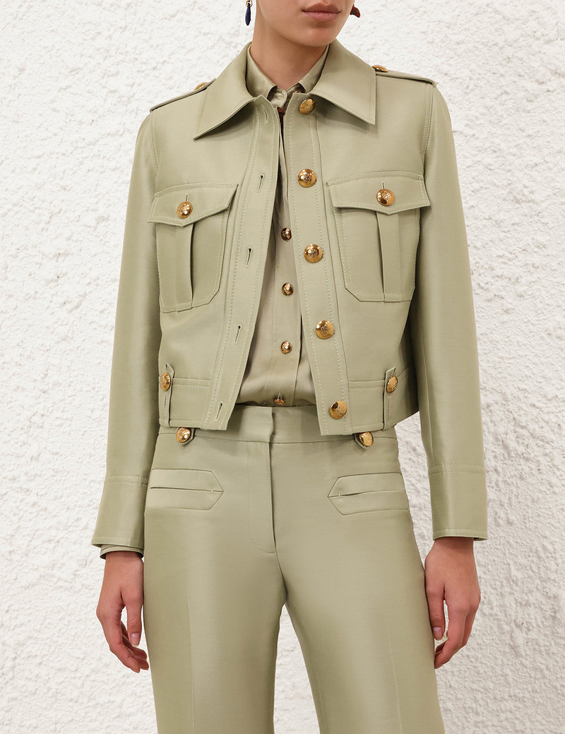 Zimmermann REBELLION CROP UTILITY JACKET outlook