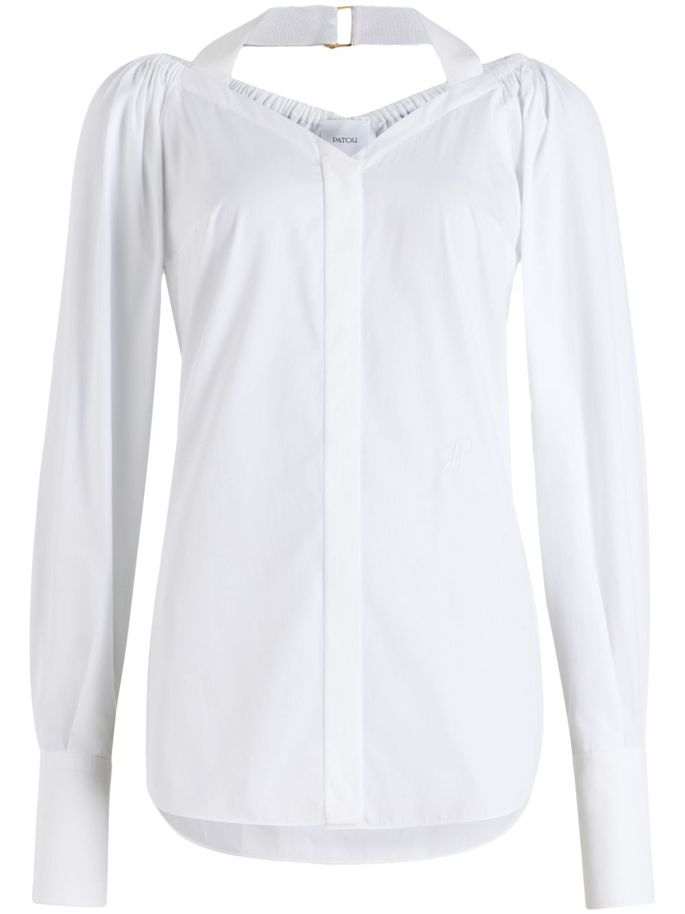 wrap poplin blouse - 6