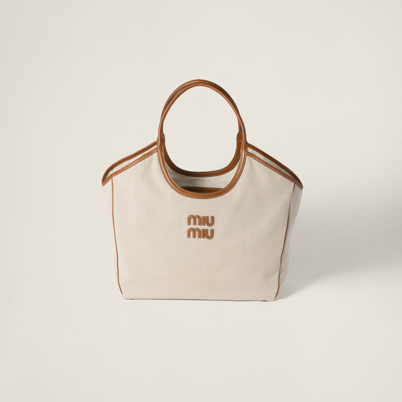 IVY canvas and leather tote bag 1