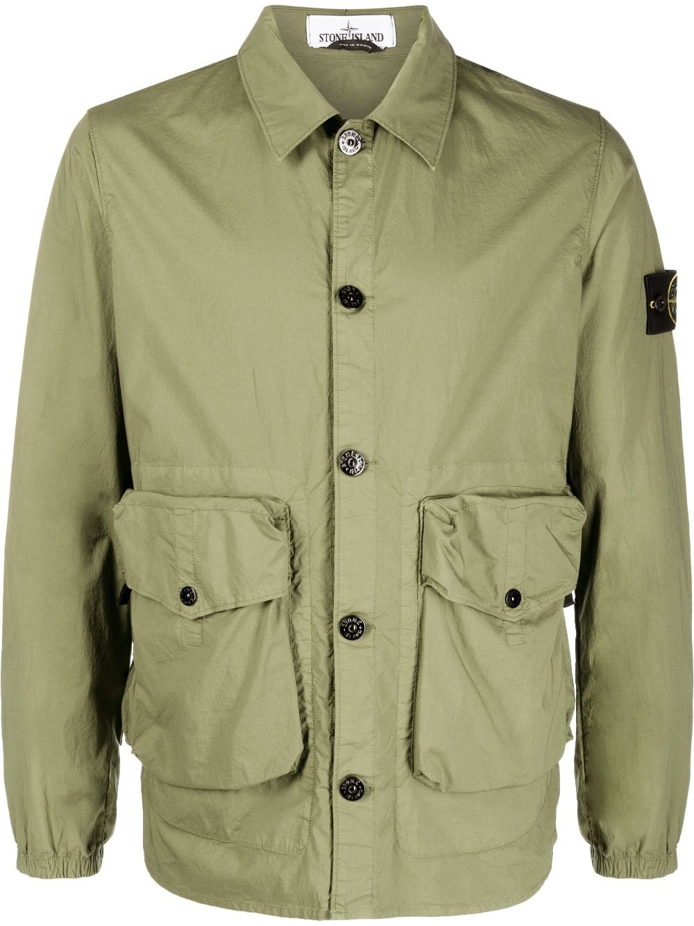 Compass badge long-sleeved overshirt - 1