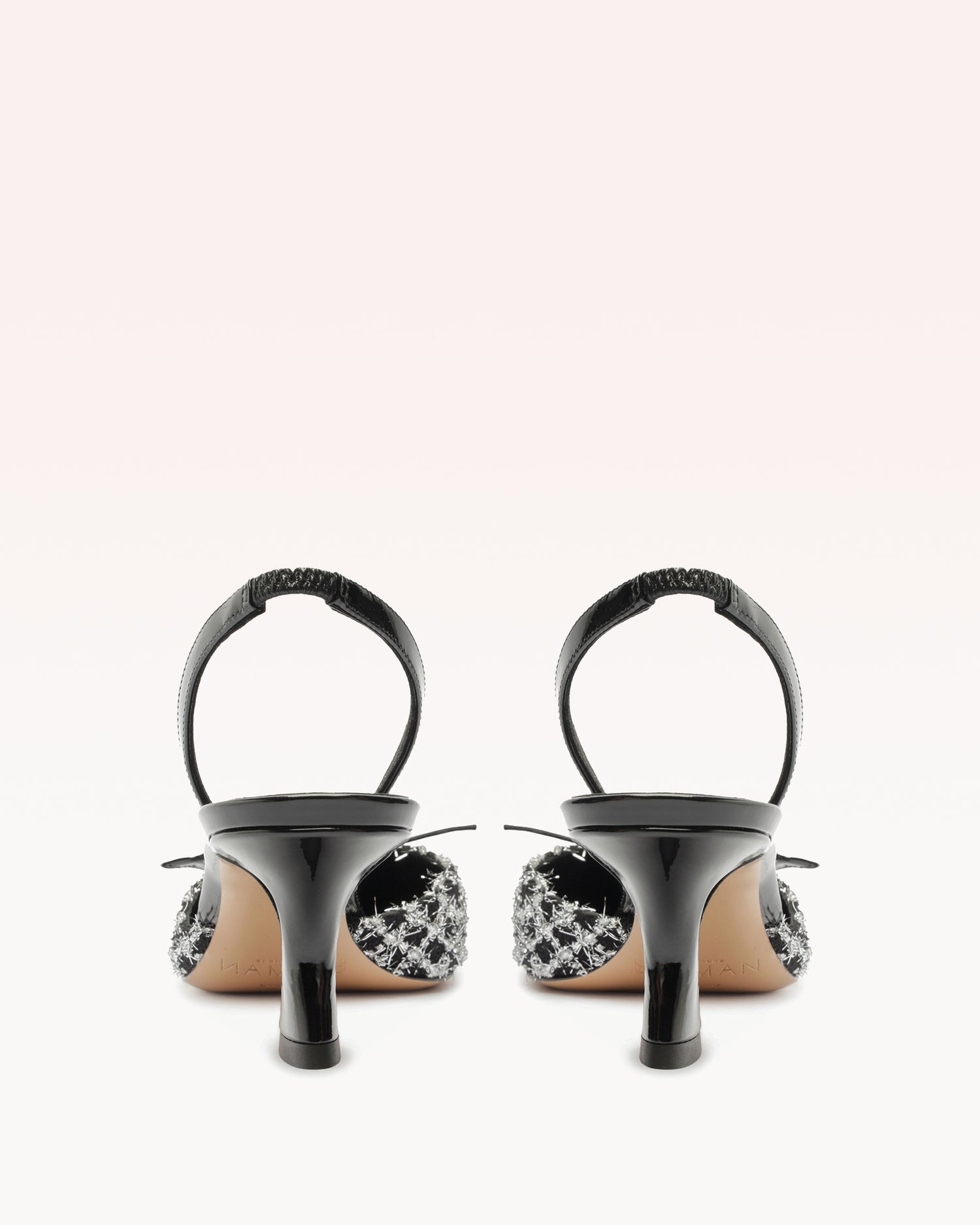 CLARITA BELL SLINGBACK 60 TWEED BLACK - 3