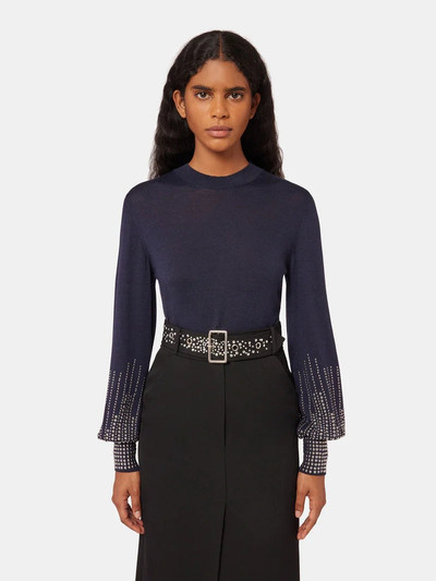 Paco Rabanne NAVY SWEATER WITH SEQUINS outlook