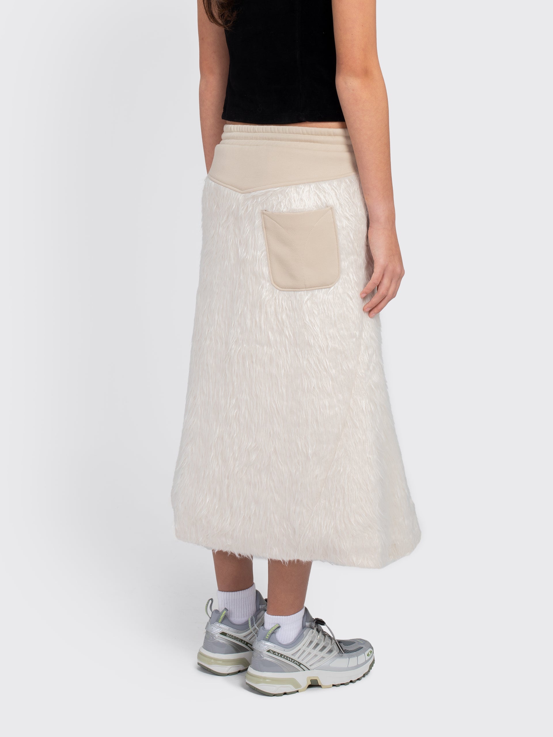 Shaggy Fur Track Skirt - 3