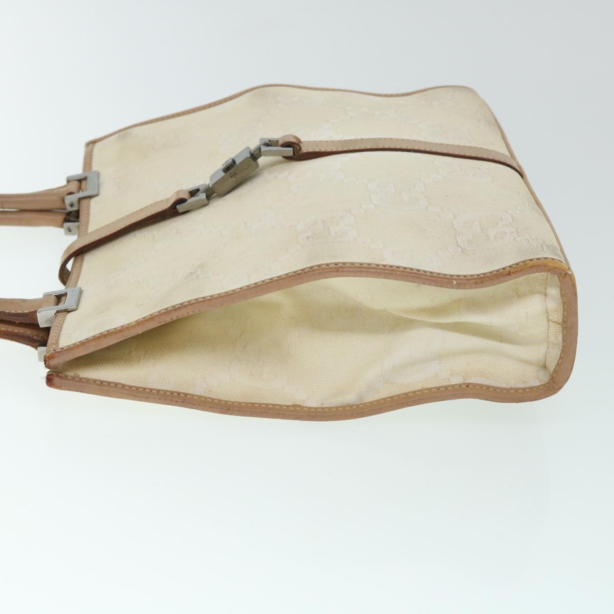 GUCCI GG Canvas Jackie Hand Bag Beige Brown - 4