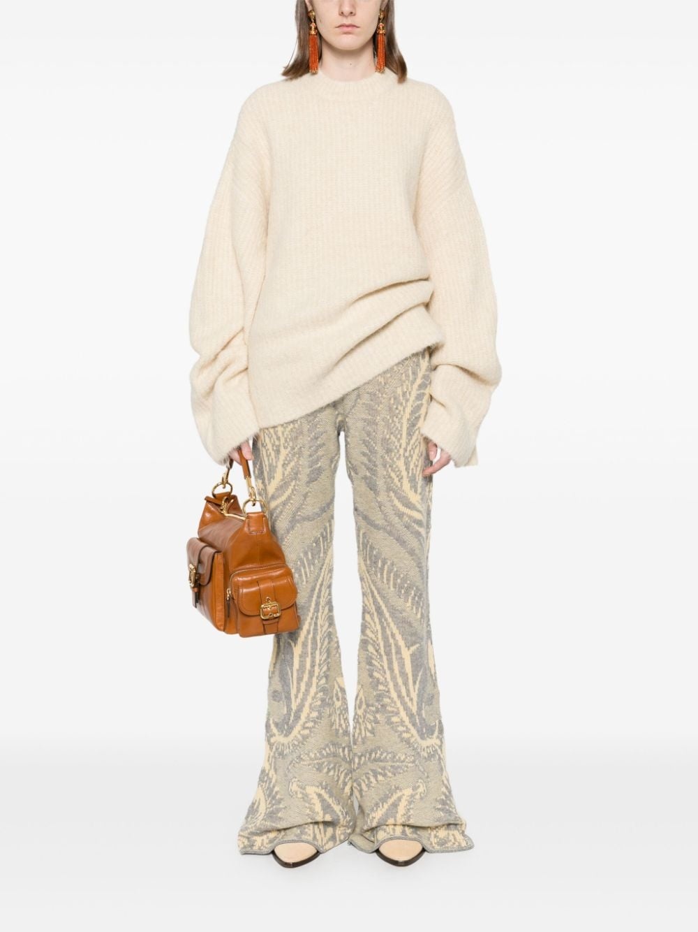 patterned-intarsia trousers - 2