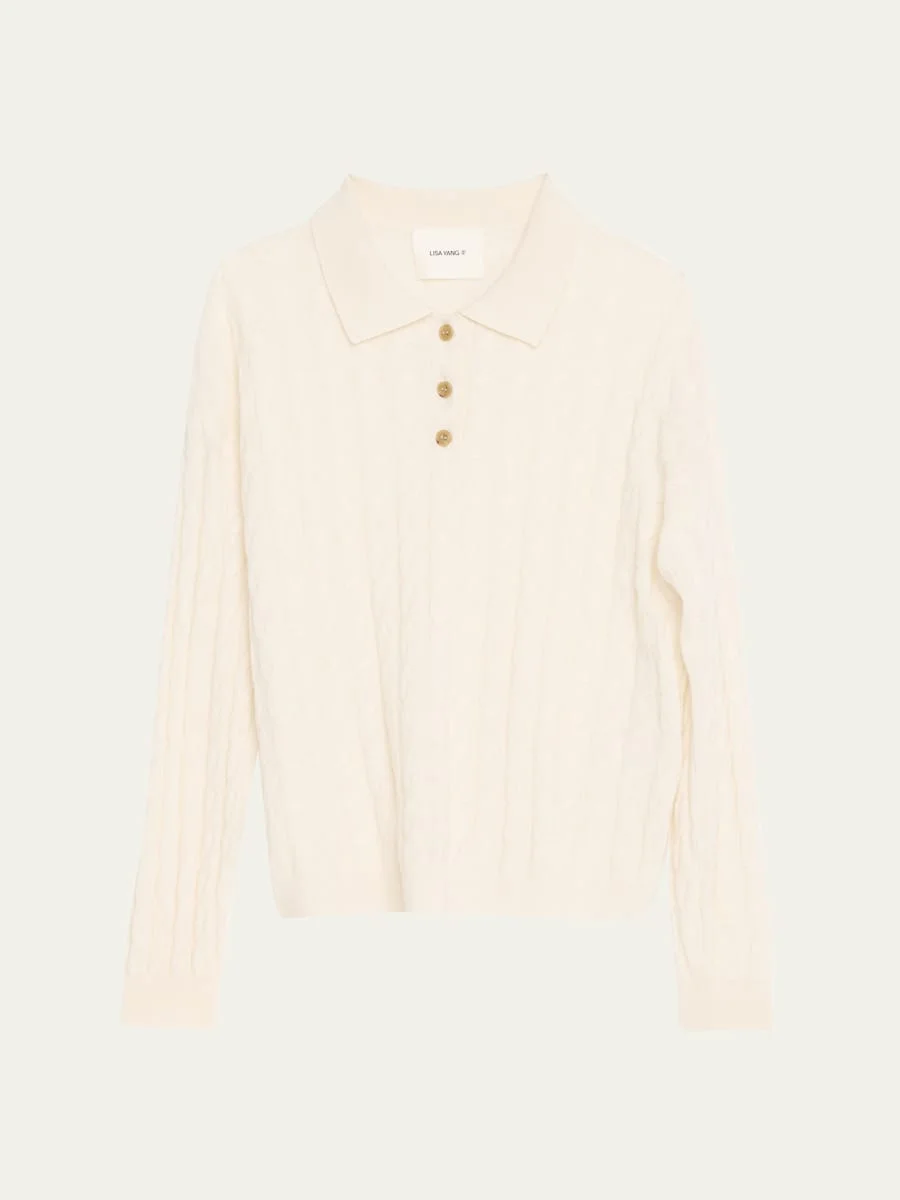 Magnolie Cashmere Cable-Knit Sweater - 1