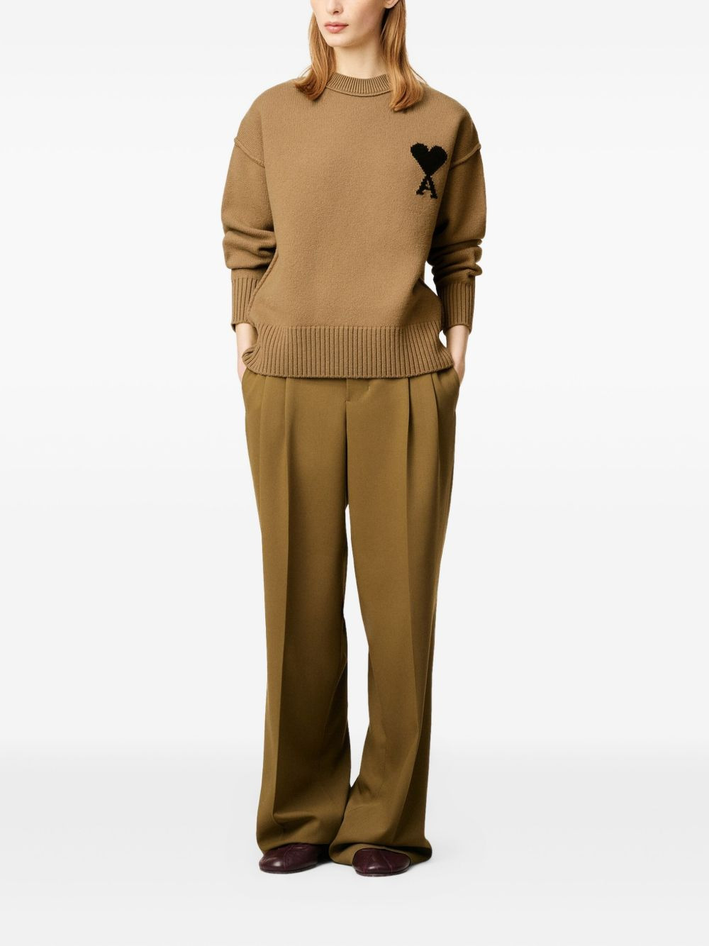 Ami Paris Men Ami Heart Wool Sweater - 3