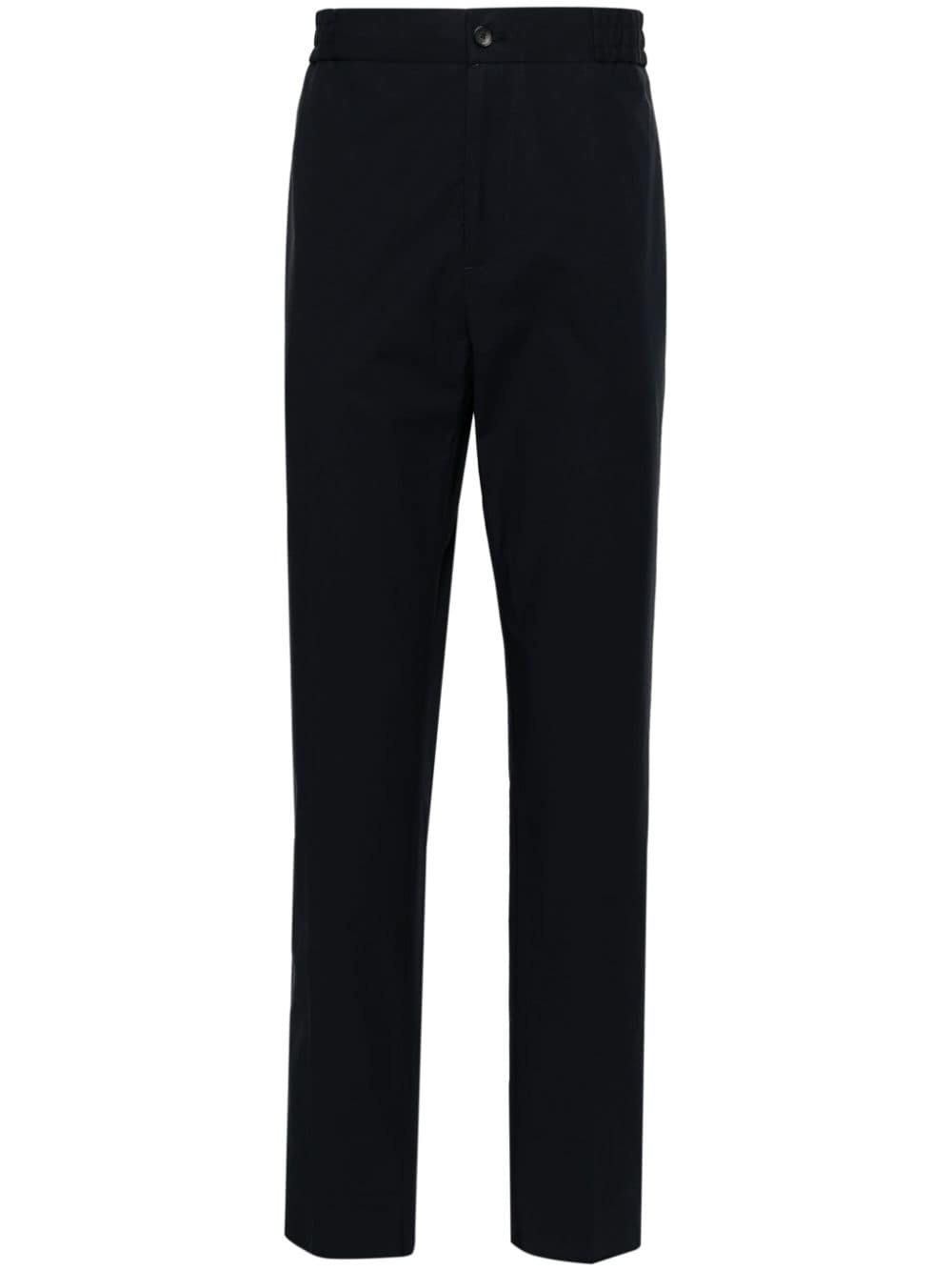 press-crease cotton trousers - 1