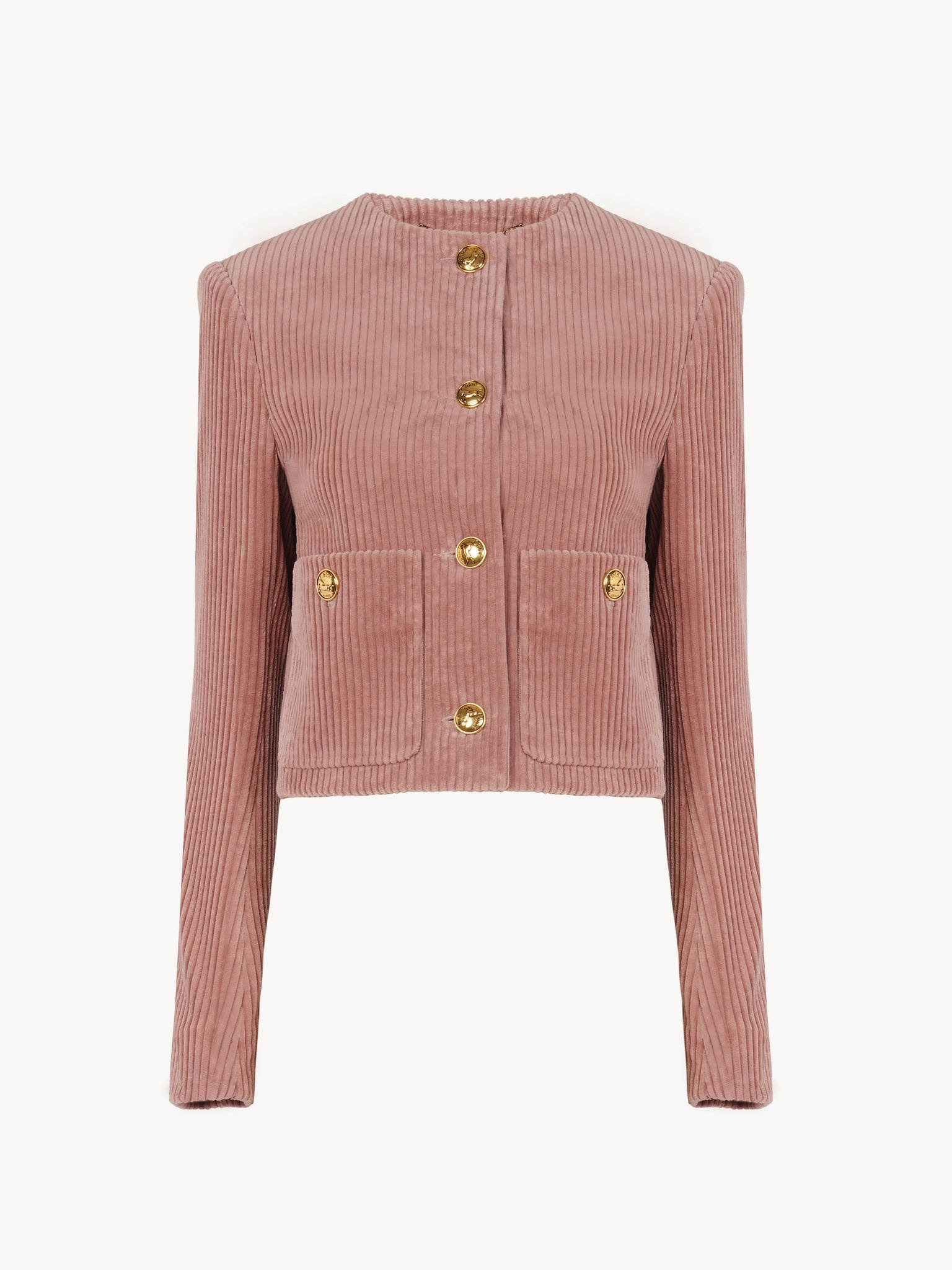CROPPED BOXY JACKET IN VELVET - 2