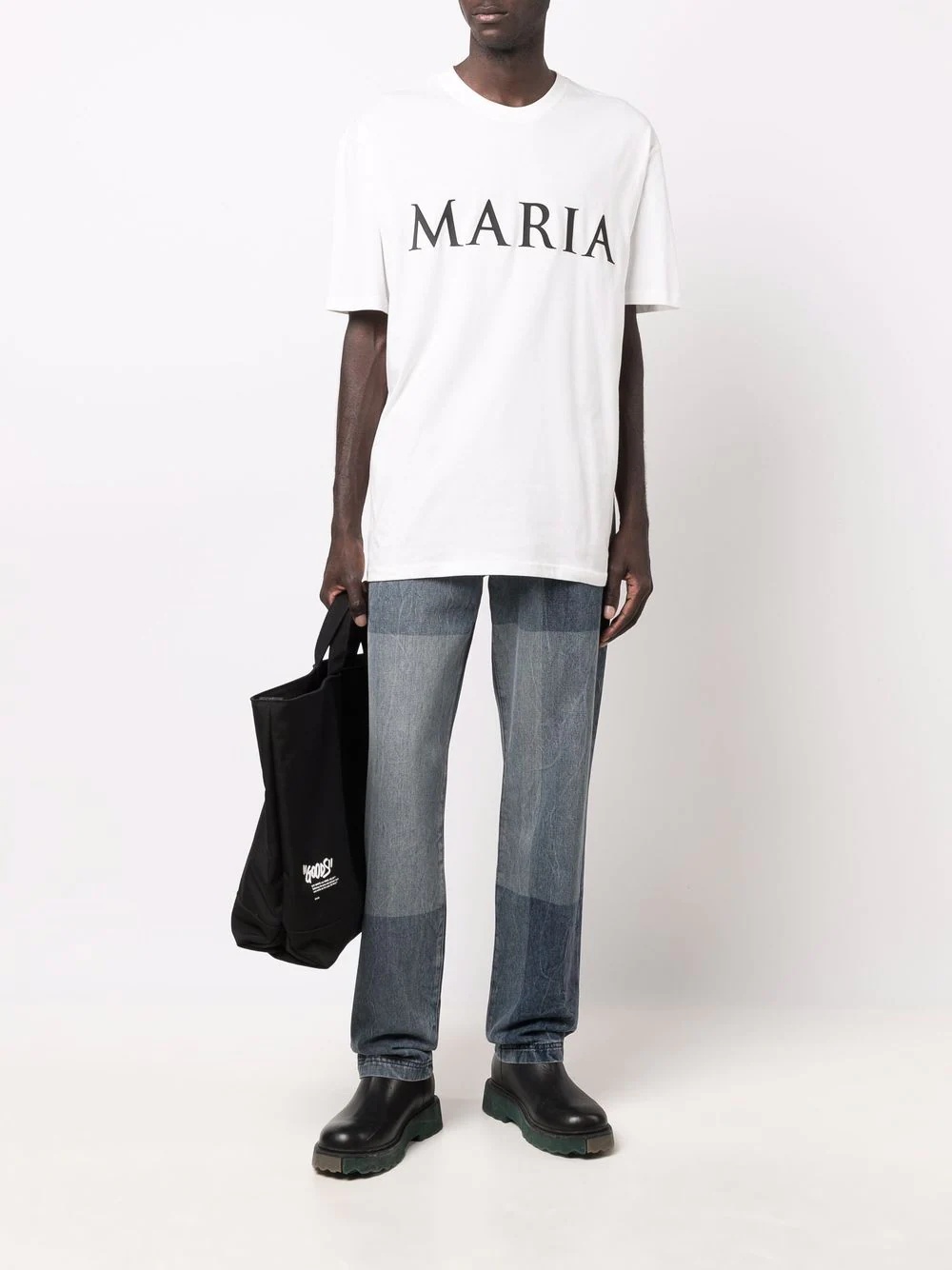 Maria slogan-print organic cotton T-shirt - 2