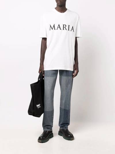 032c Maria slogan-print organic cotton T-shirt outlook