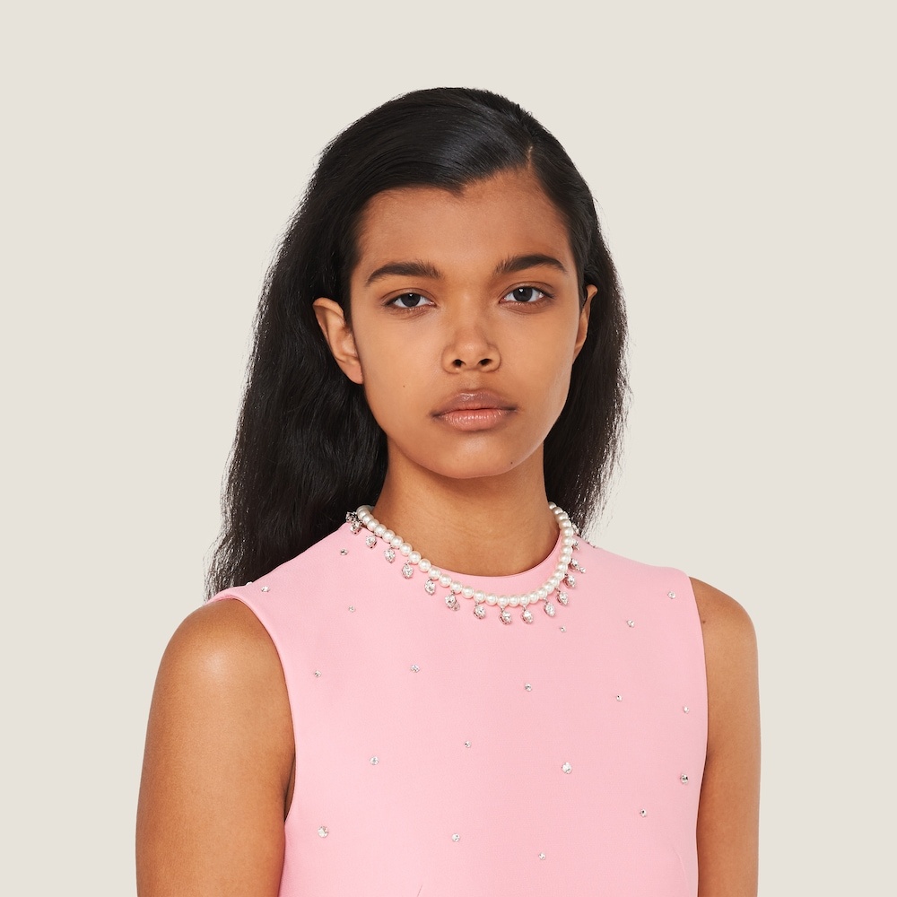 Pearl and crystal necklace - 2