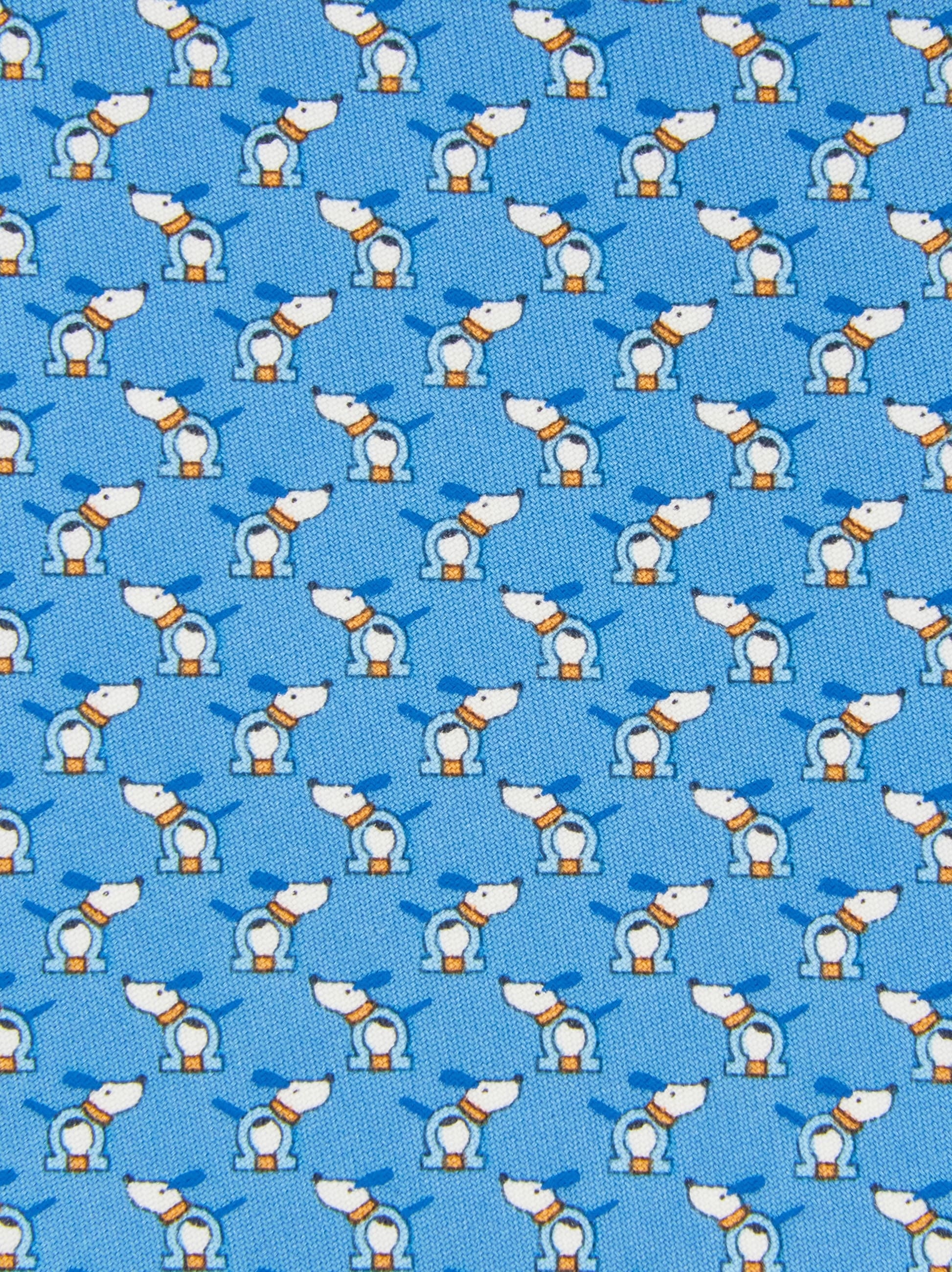 Printed silk tie with dogs and Gancios - 2