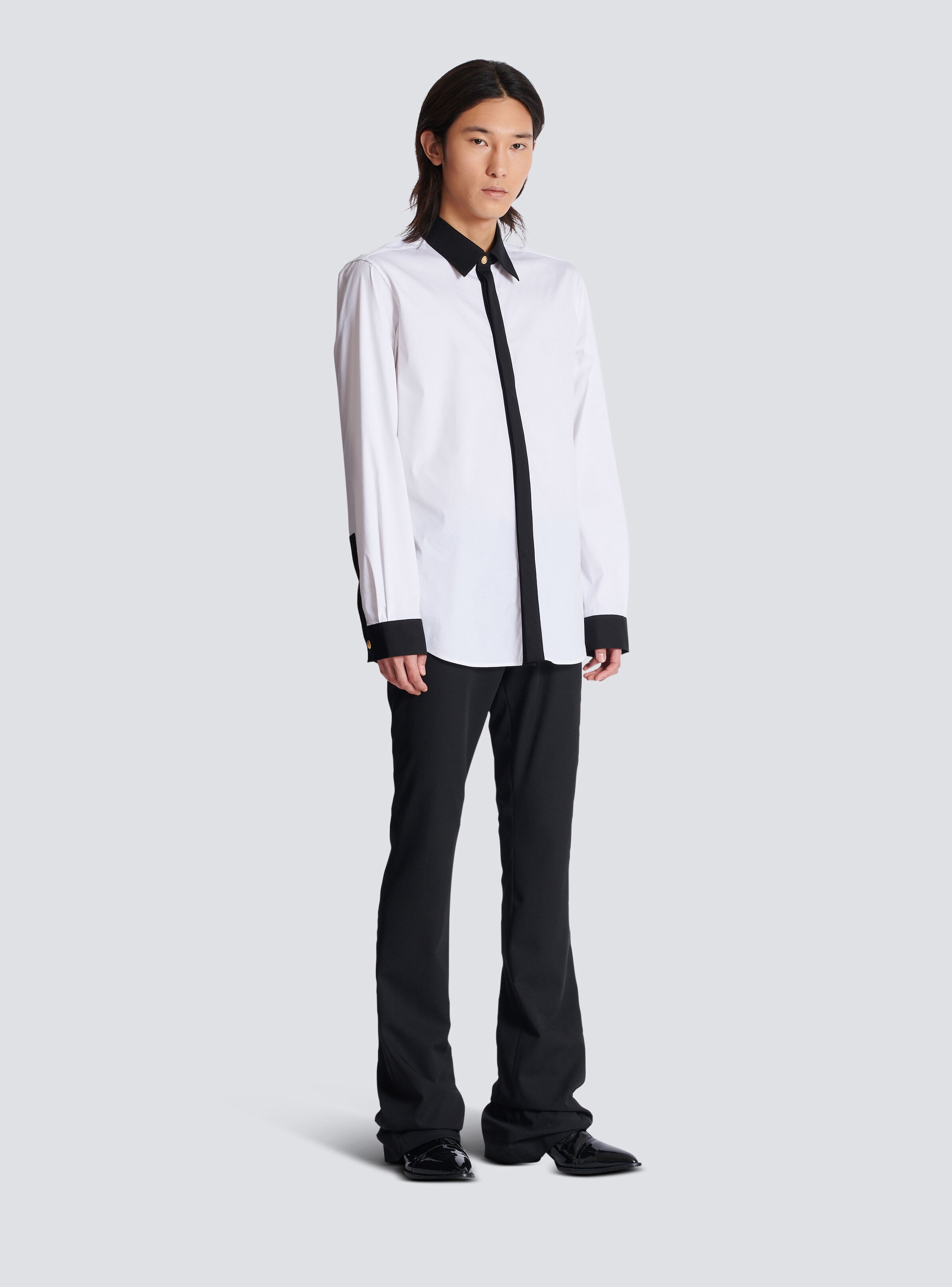 Two-tone poplin shirt - 3