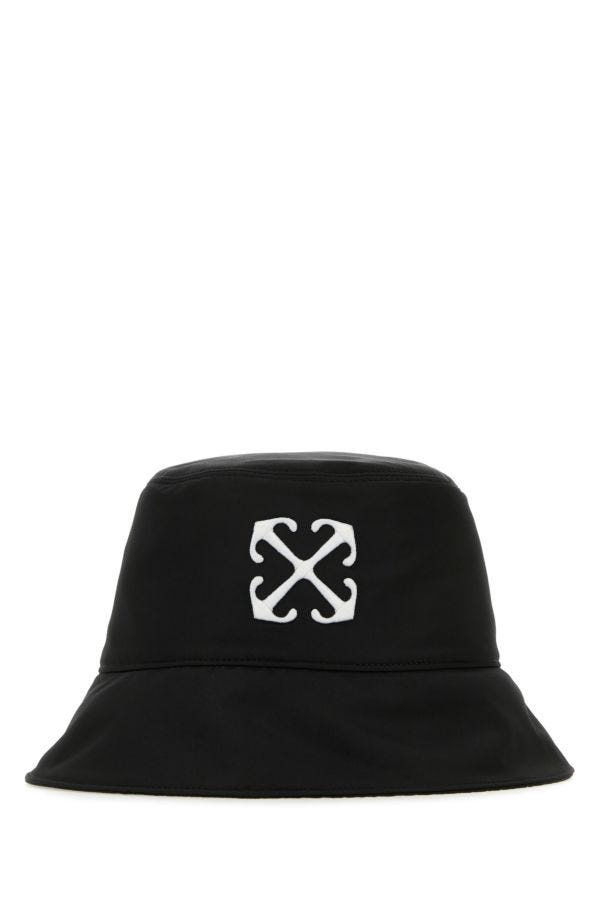 Black polyester bucket hat - 1