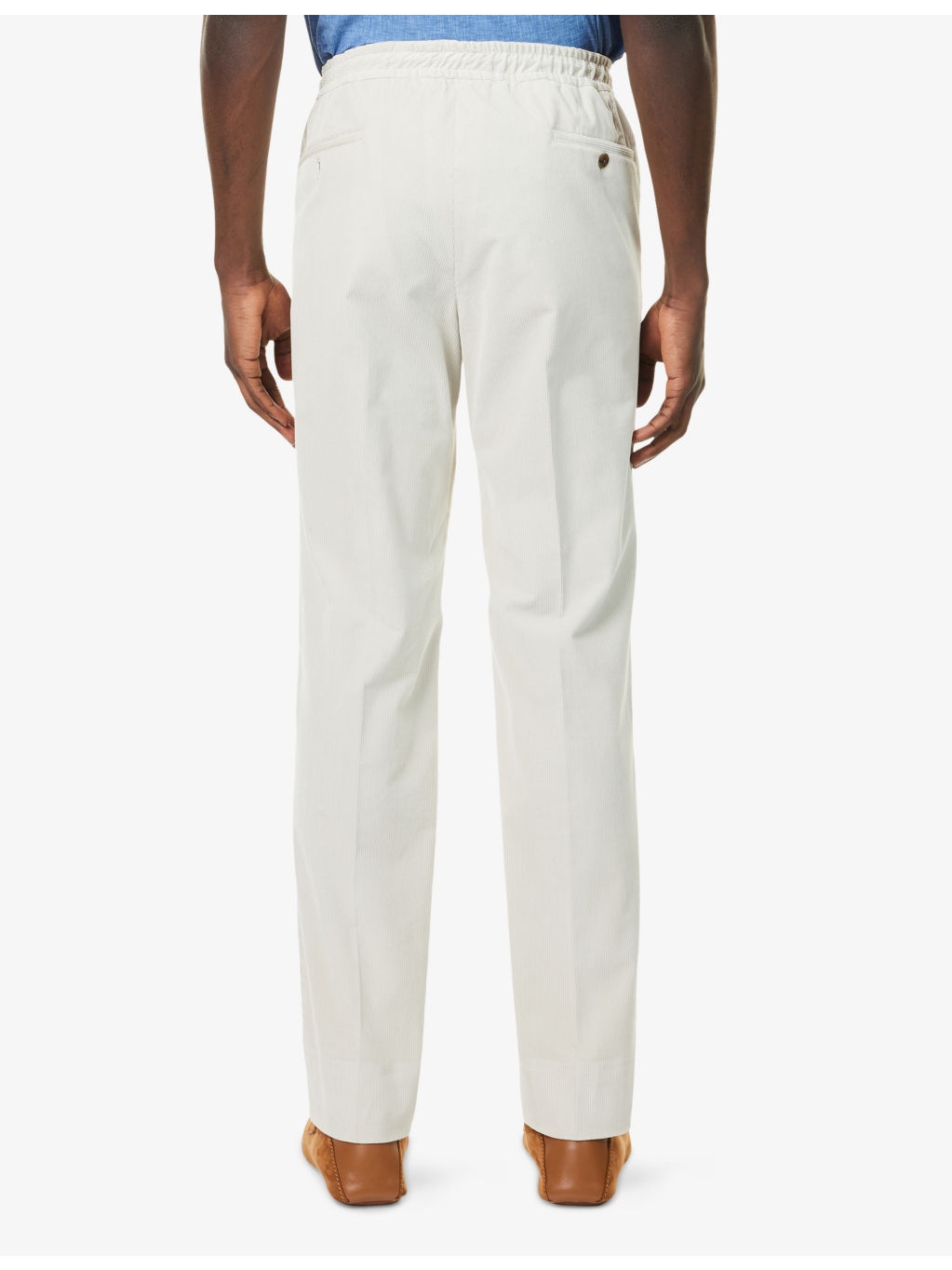 Slim-Leg Corduroy Stretch-Cotton Trousers - 4
