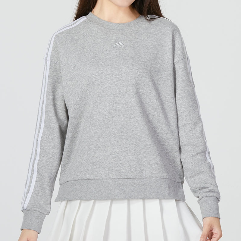 (WMNS) adidas MH 3-Stripes Sweatshirts 'Grey' HM7079 - 3