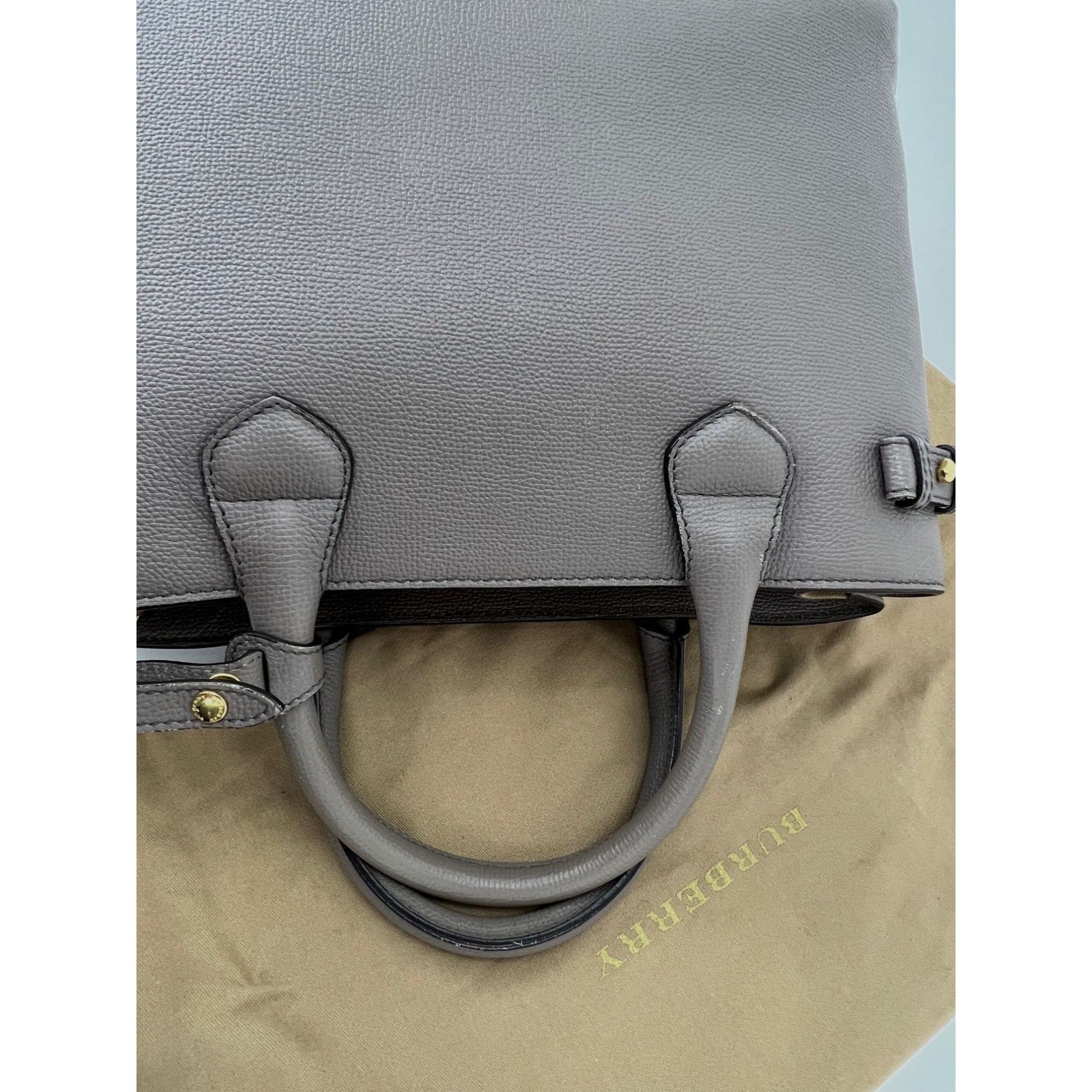 Debsluxurycloset - Burberry Tote Banner House Check Leather Canvas Medium Hand Shoulder Bag preowned - 10