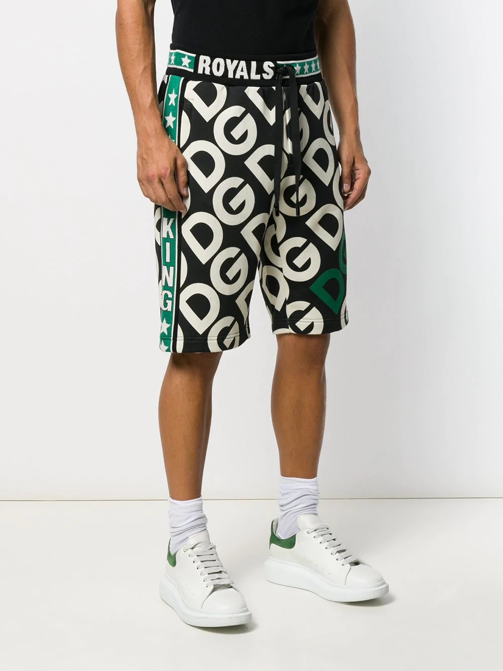 DG logo print track shorts - 3