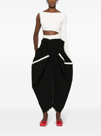 ISSEY MIYAKE Assembled contrast-trim tapered trousers outlook