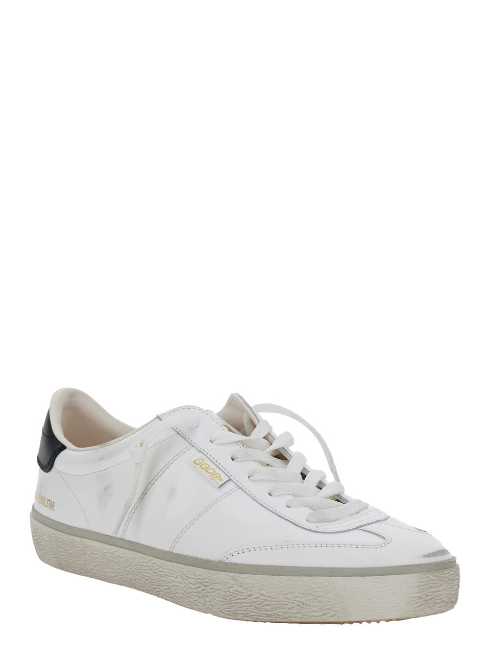 Golden Goose Men 'Soul-Star' White Low Top Sneakers With Logo Patch On The Tongue And Logo Lettering - 2