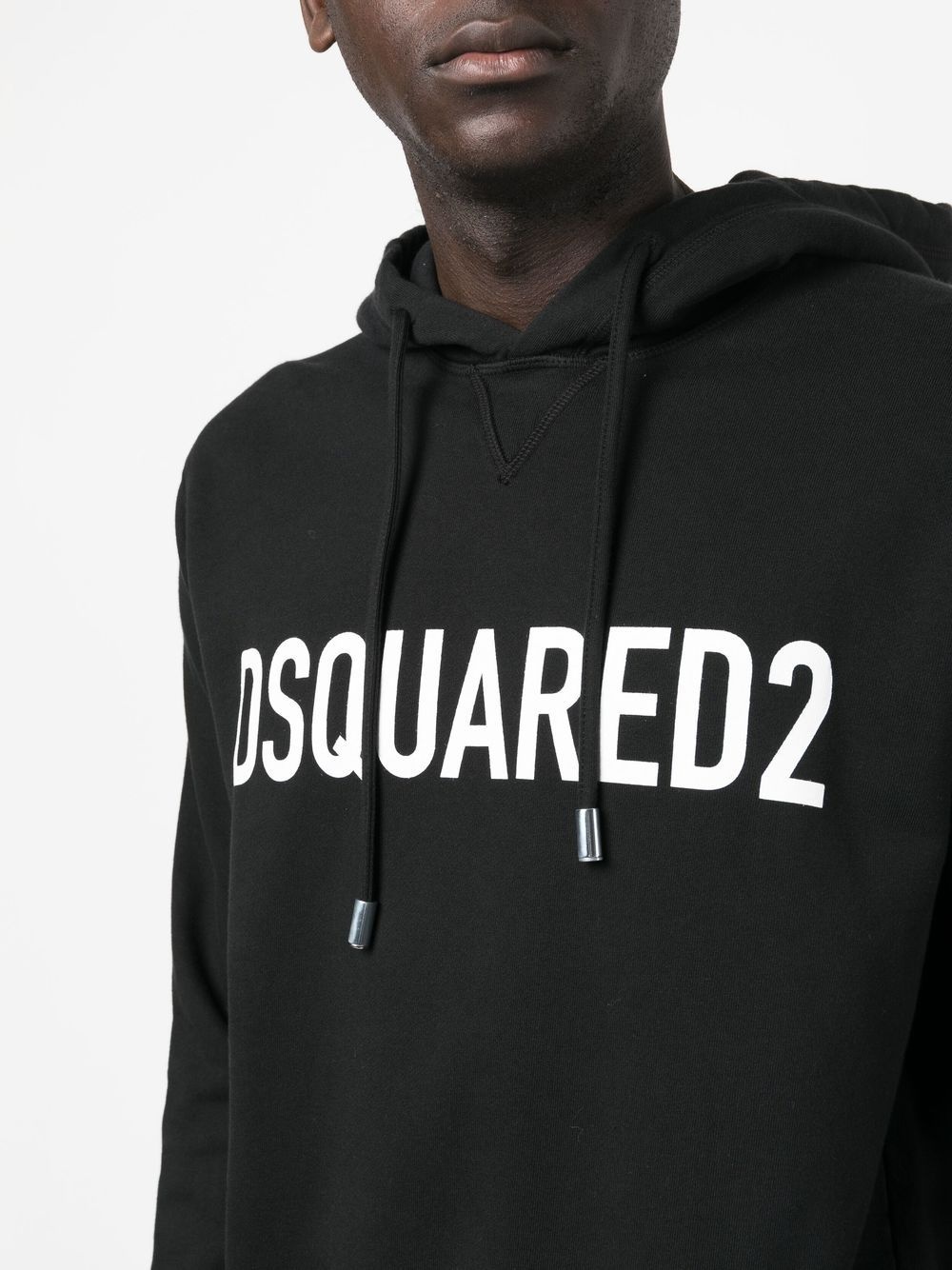logo-print cotton hoodie - 5
