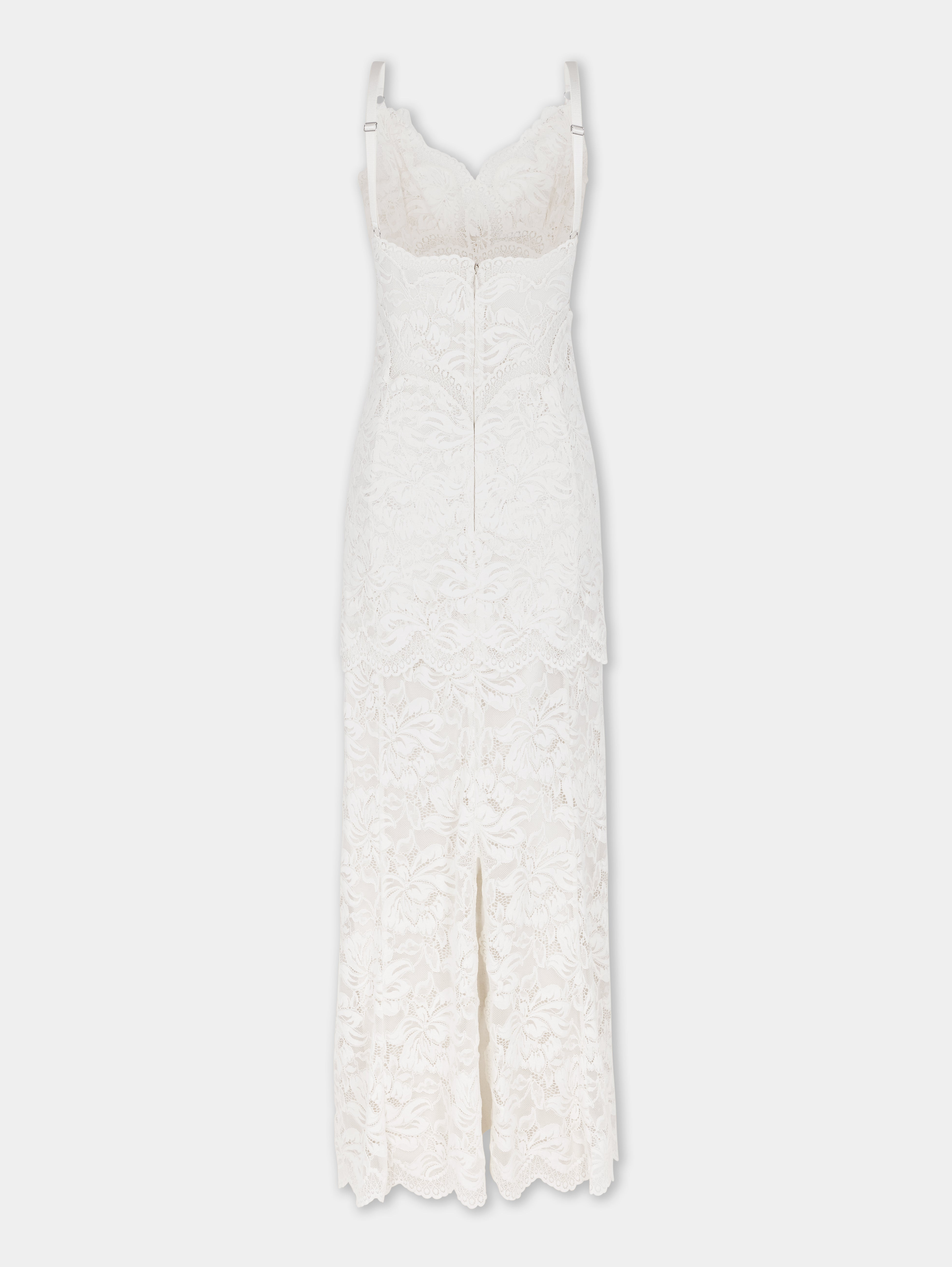 IVORY LONG DRESS IN LACE - 7