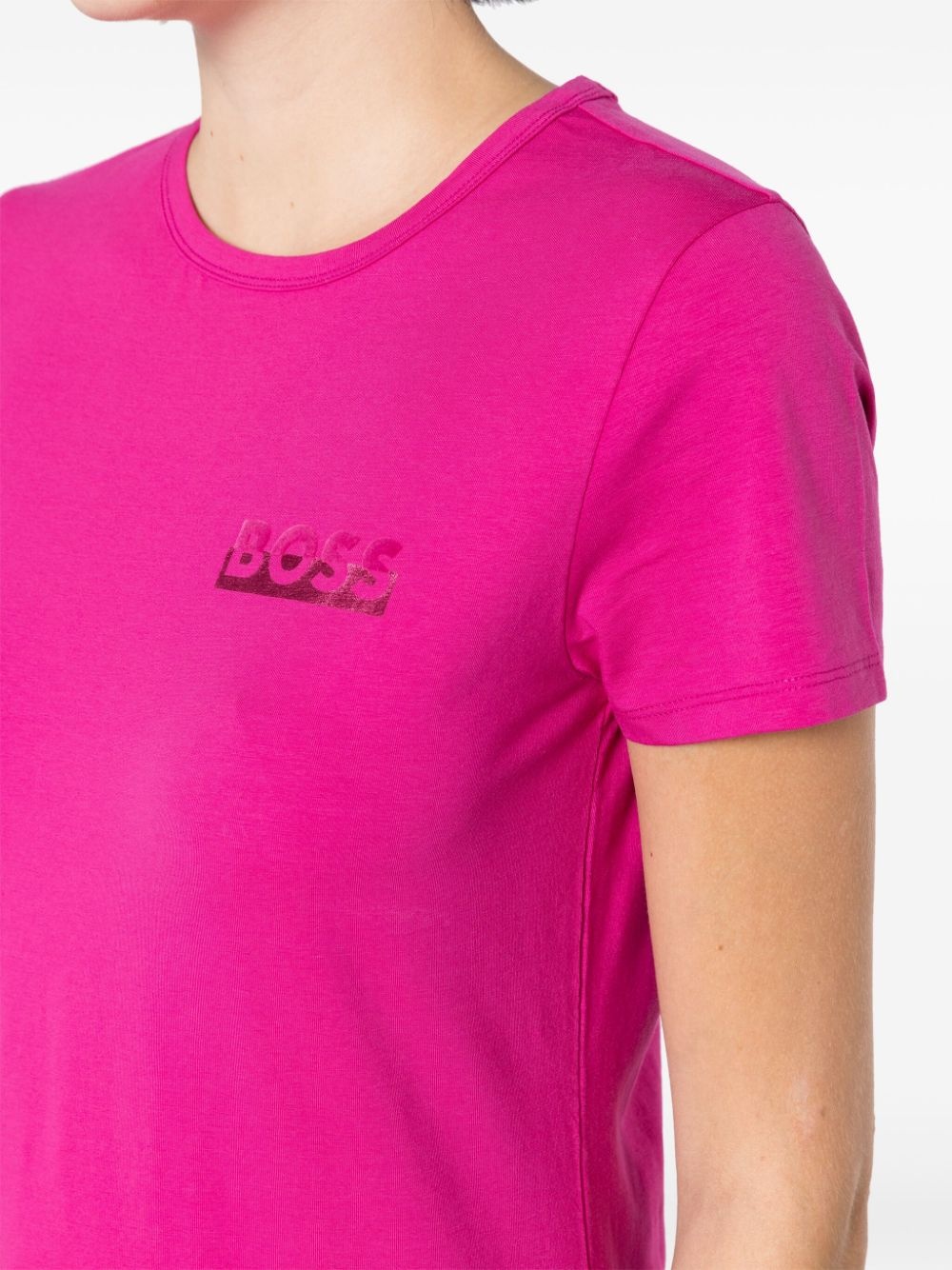 logo-print cotton blend T-shirt - 5