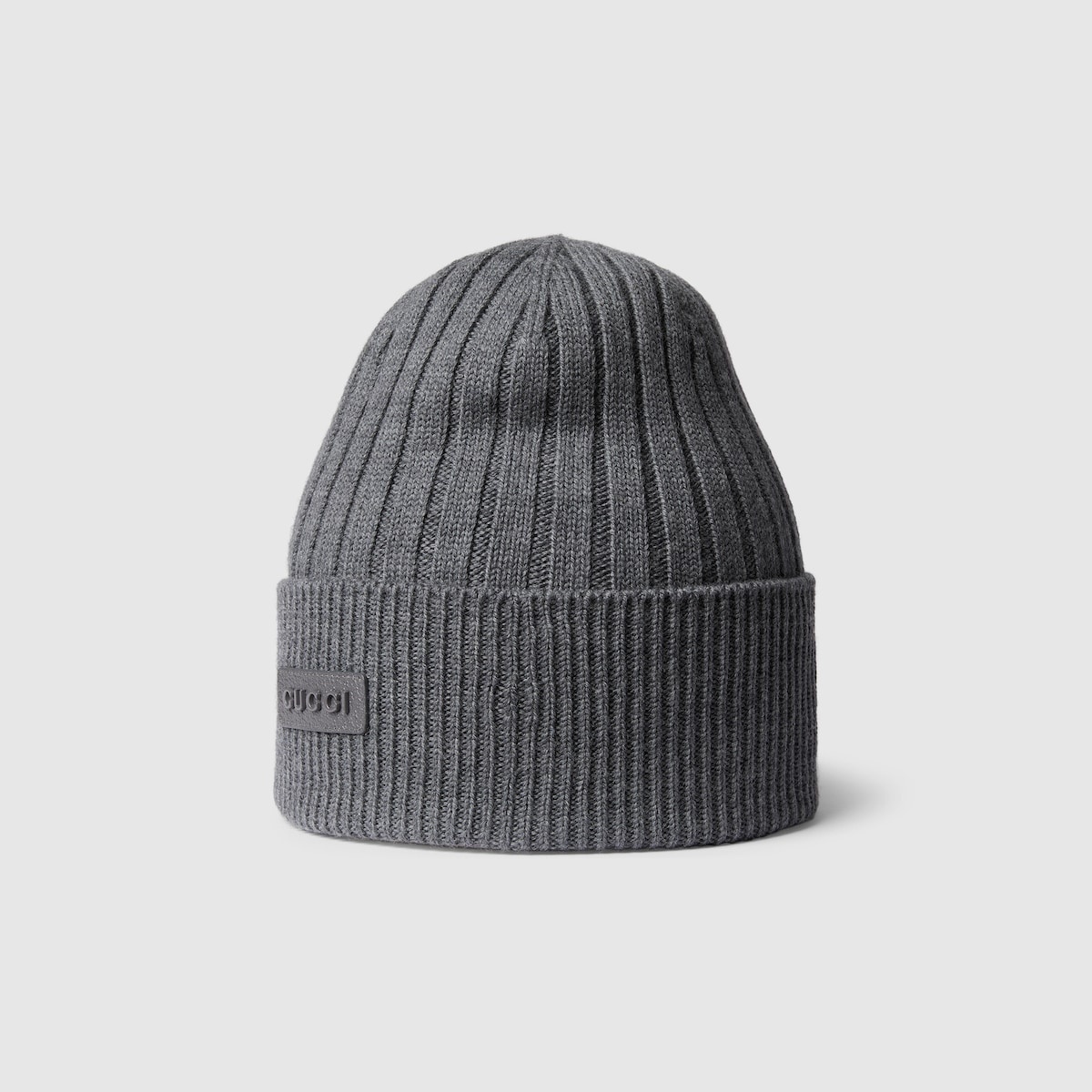 Rib knit wool hat - 2