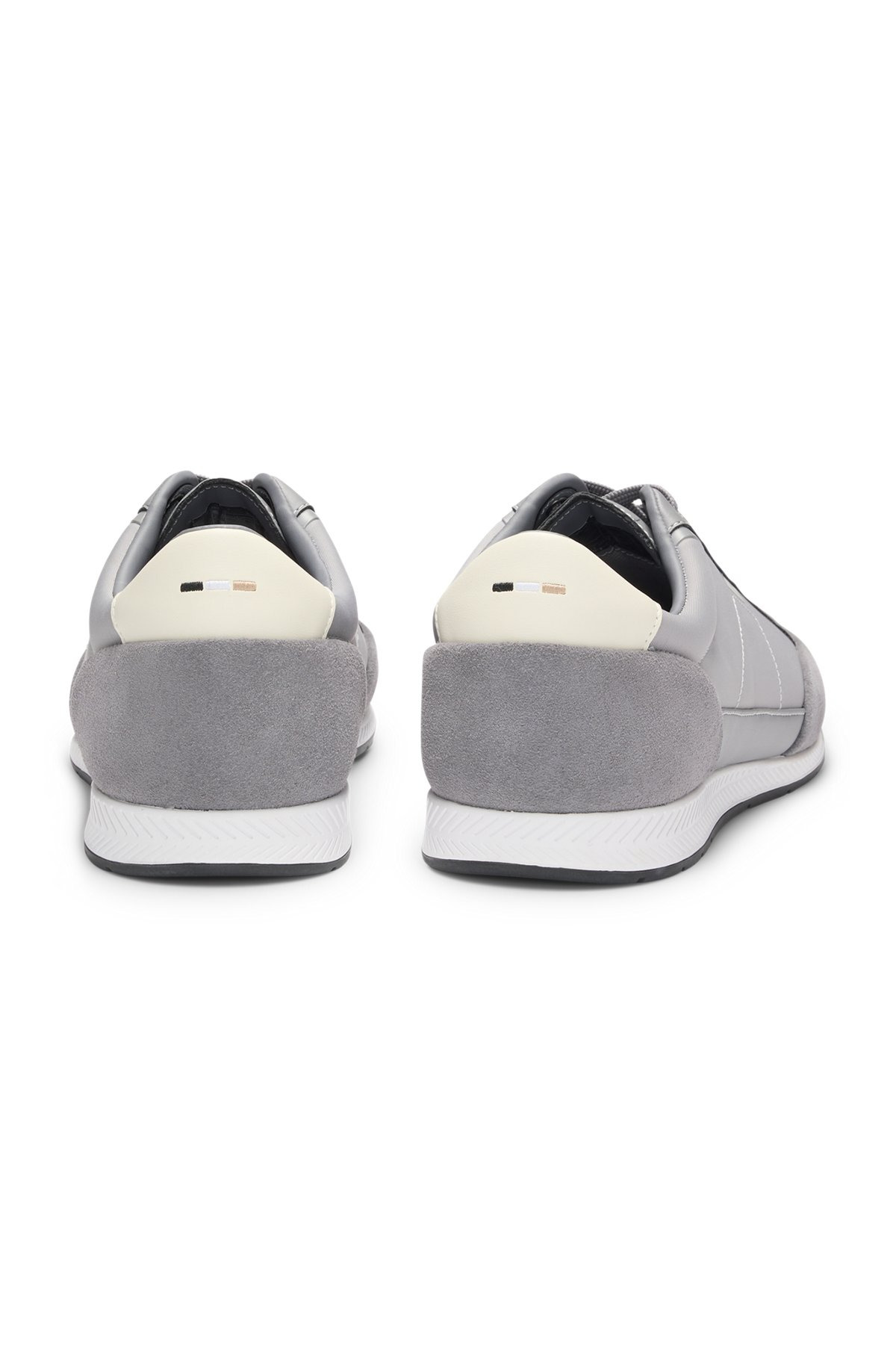 LOW-TOP TRAINERS WITH SUEDE AND FAUX LEATHER - 5