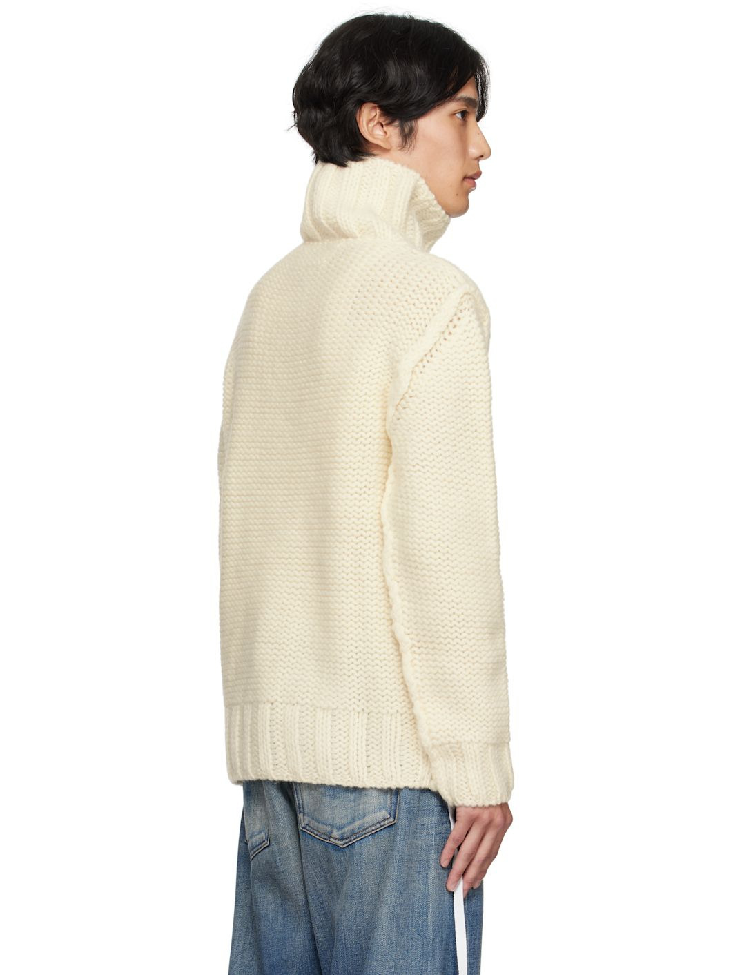 Off-White Chunky Wool Turtleneck - 3
