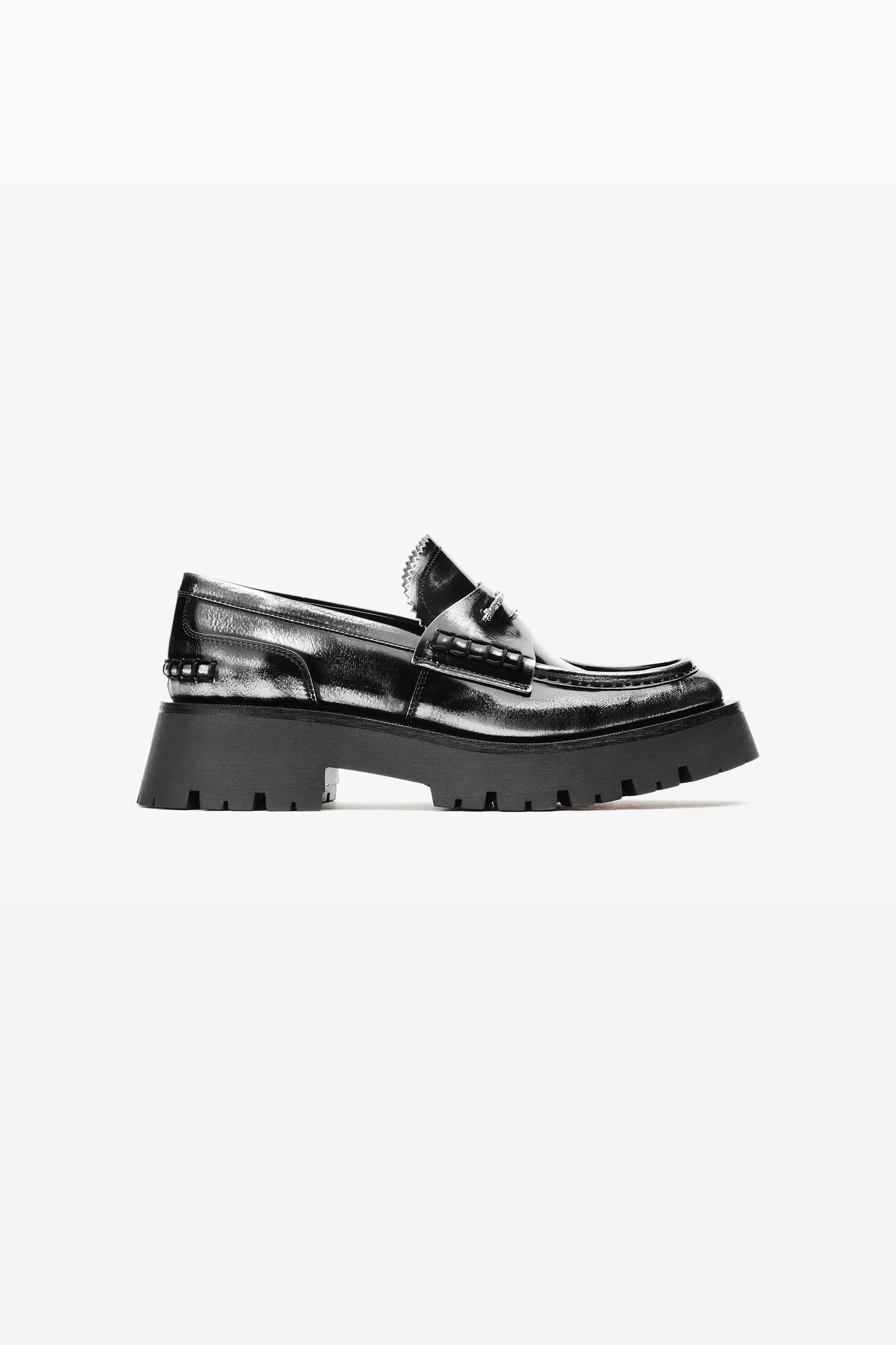 Black & Grey Box calf Carter Loafer - 1