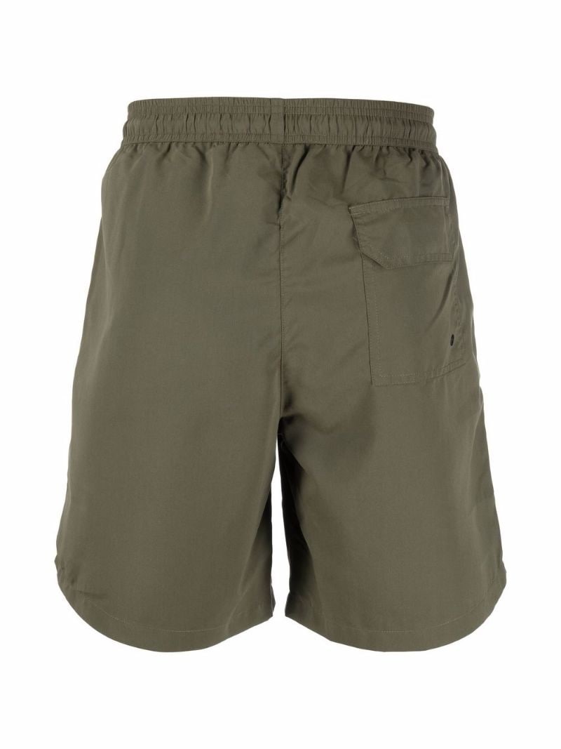 drawstring-waist logo-patch shorts - 2