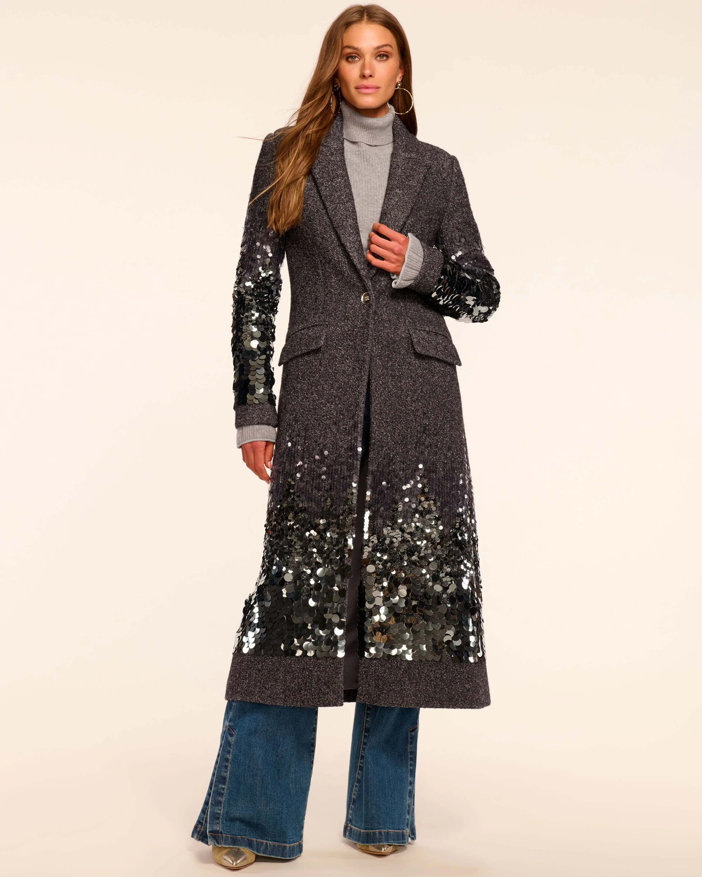 Paul Wool Blend Embellished Coat - 1
