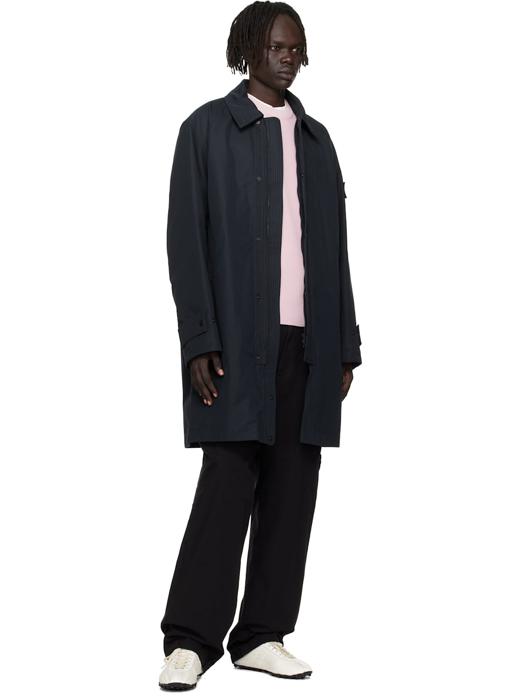 Navy 7100018 Weatherproof Cotton Canvas Long Coat - 5