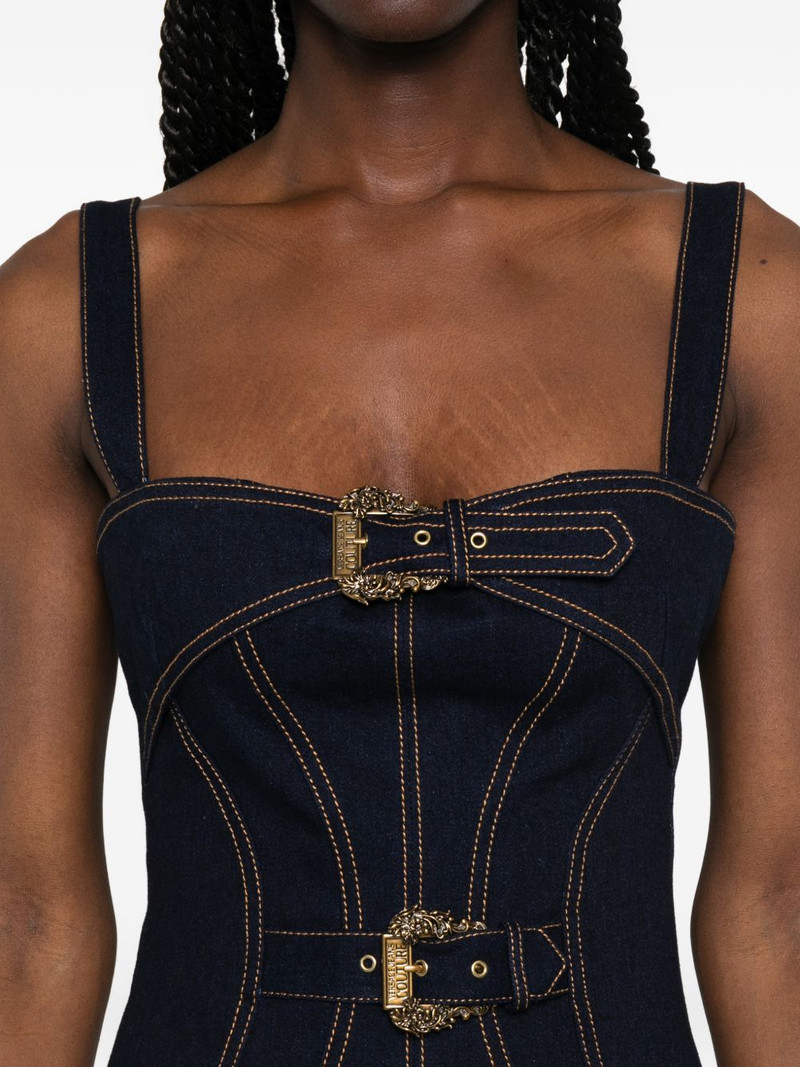 buckle-detail panelled mini dress 5