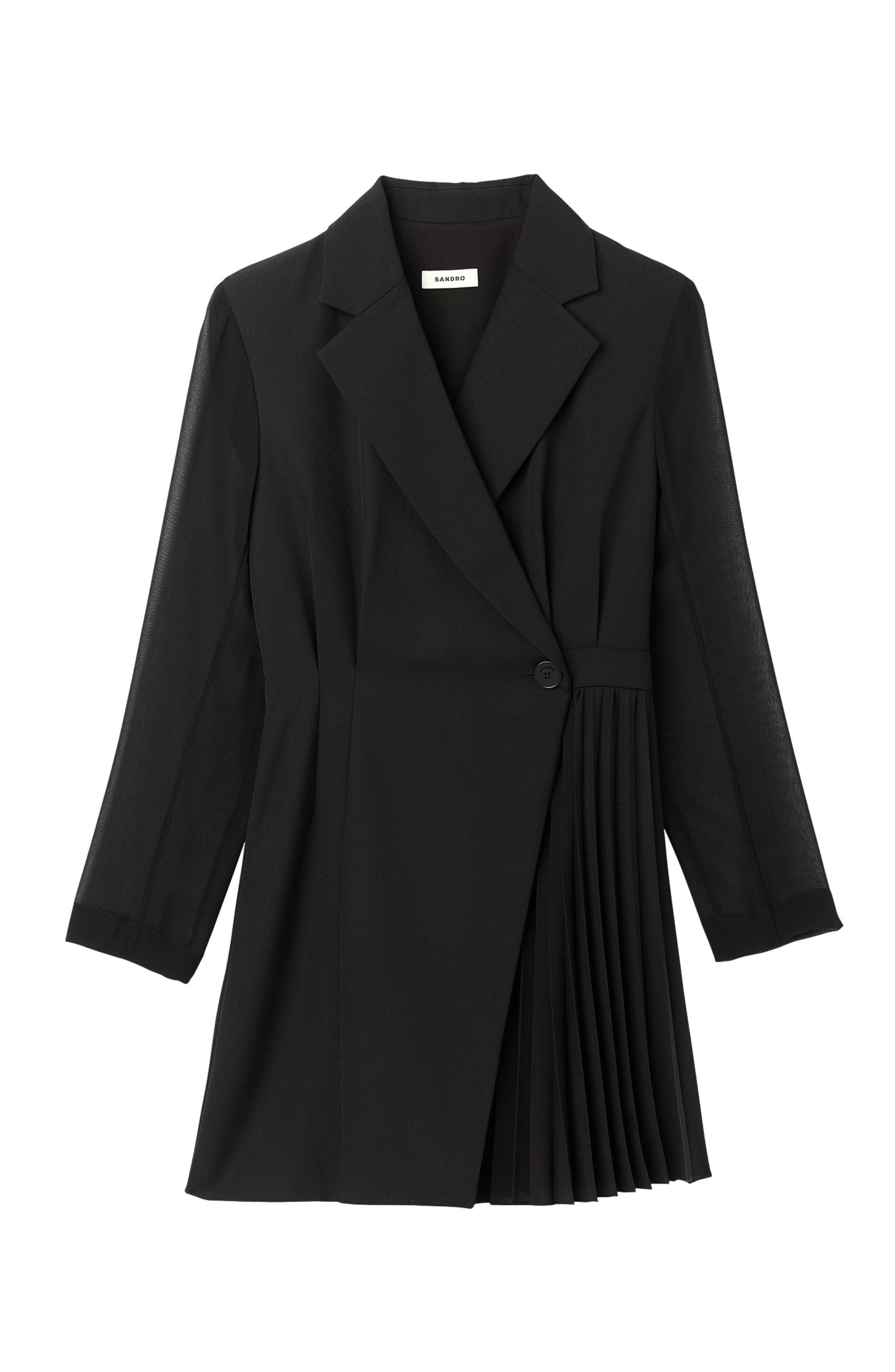 SANDRO Wraparound dress in Black at Nordstrom - 7