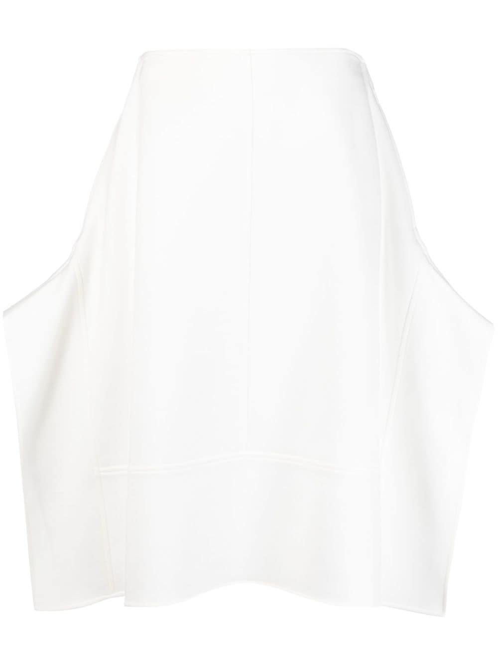 draped high-waisted midi skirt - 1
