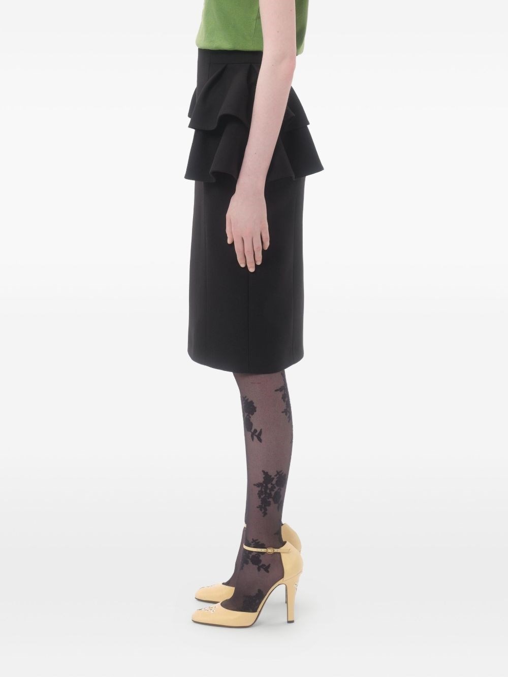 Wool and silk midi skirt - 4