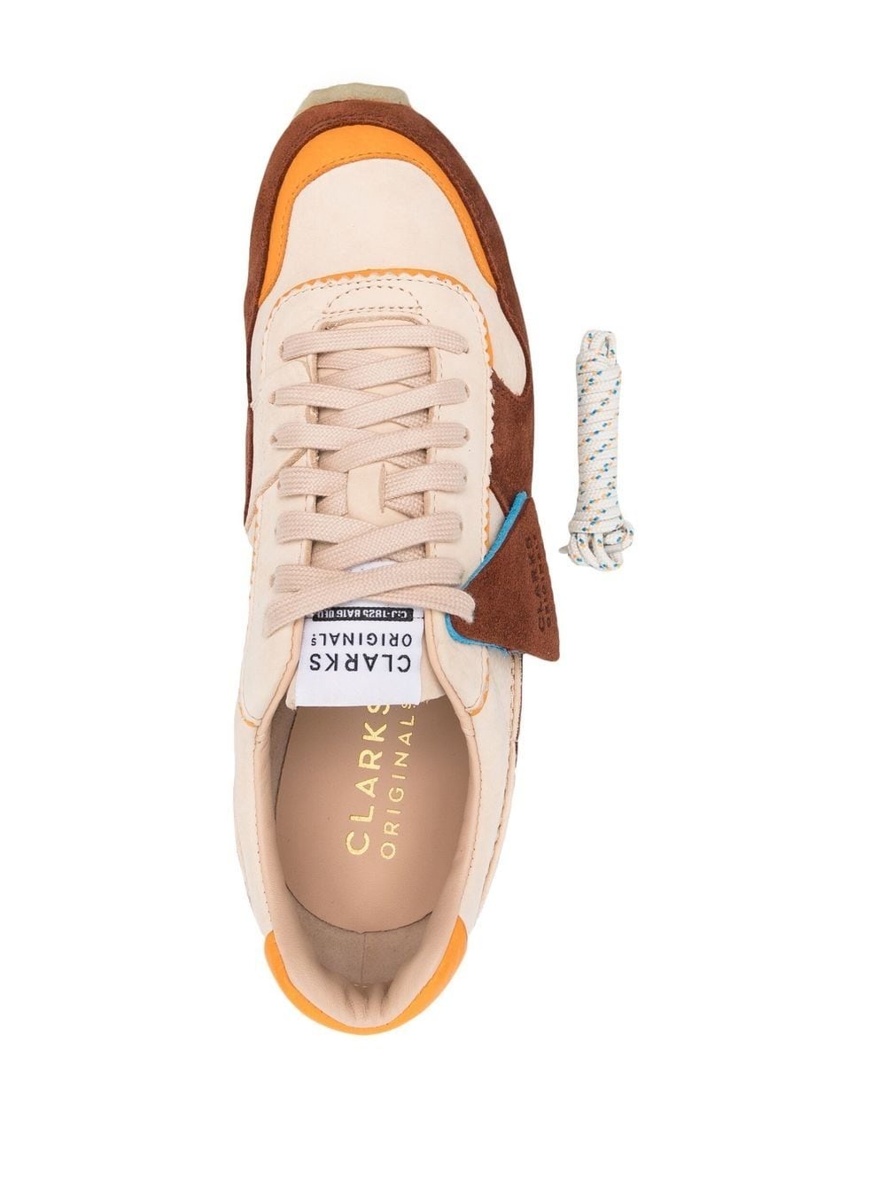 colour-block panelled low-top sneakers - 4
