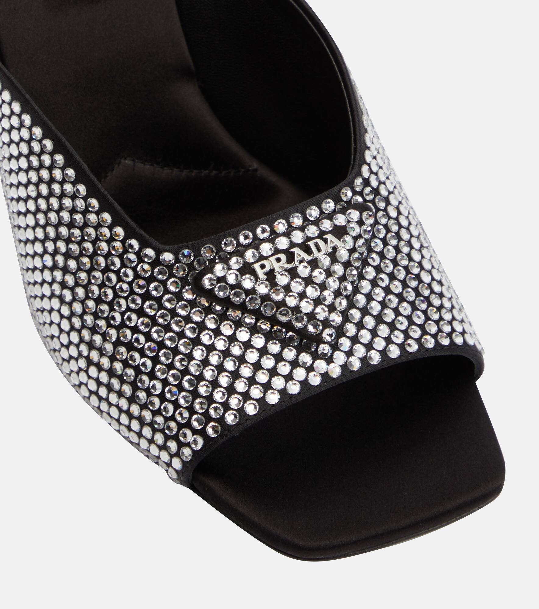 Embellished satin sandals - 6
