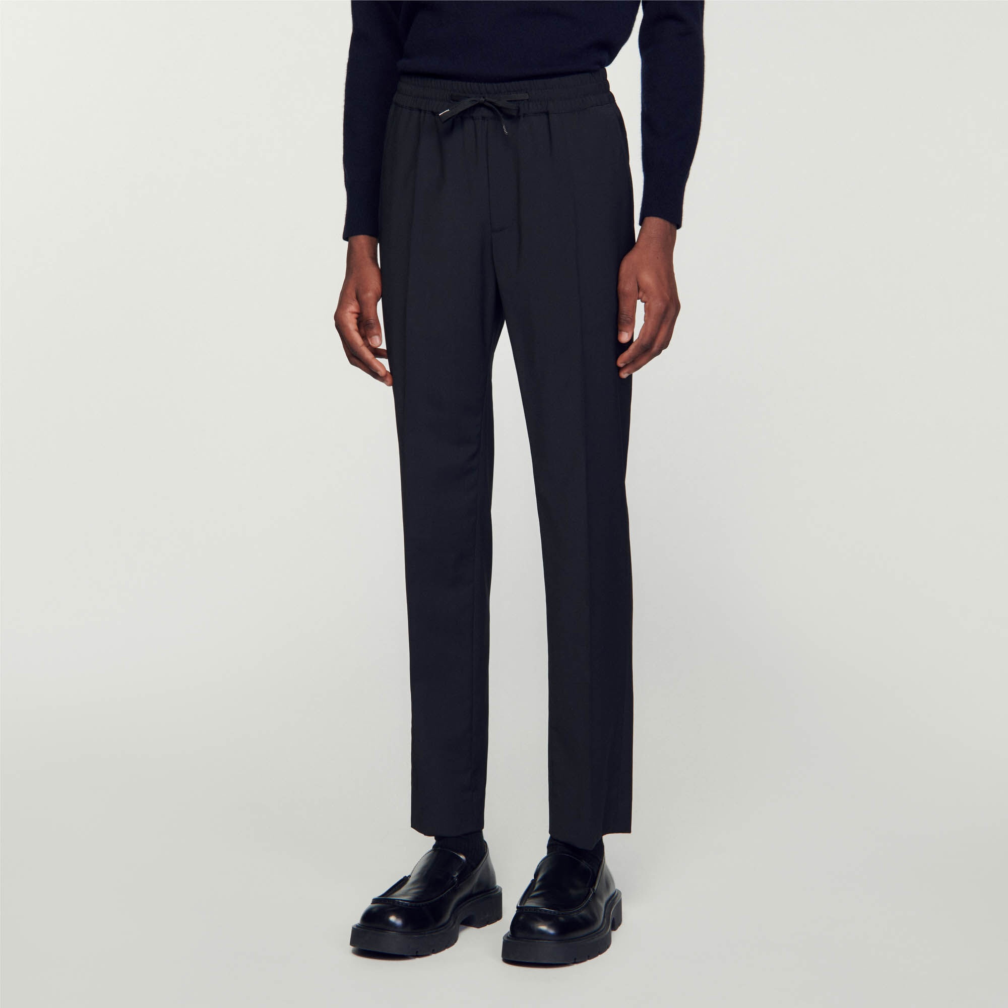 ELASTICATED STRAIGHT-LEG PANTS - 5