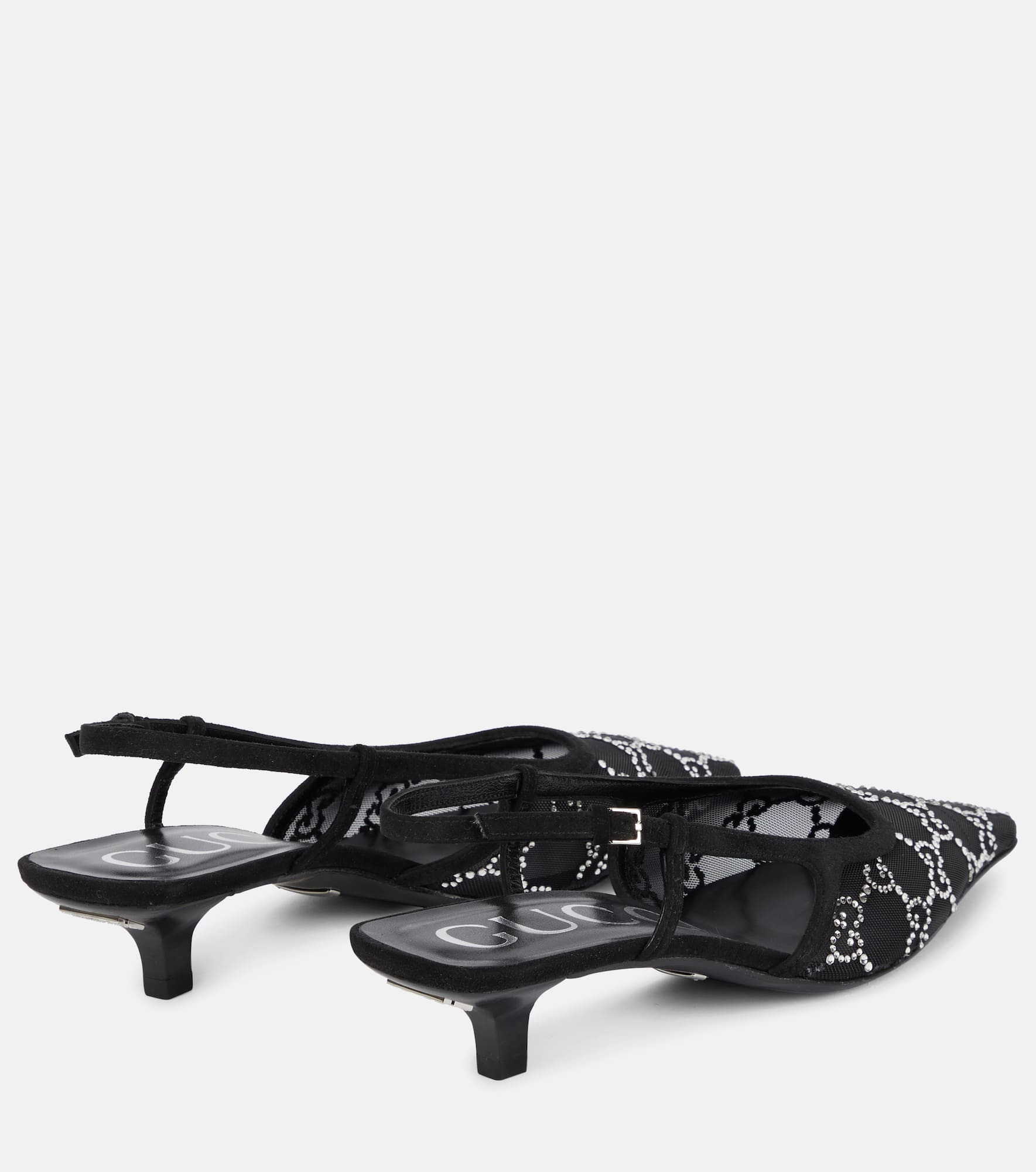Gucci Demi embellished slingback pumps - 3