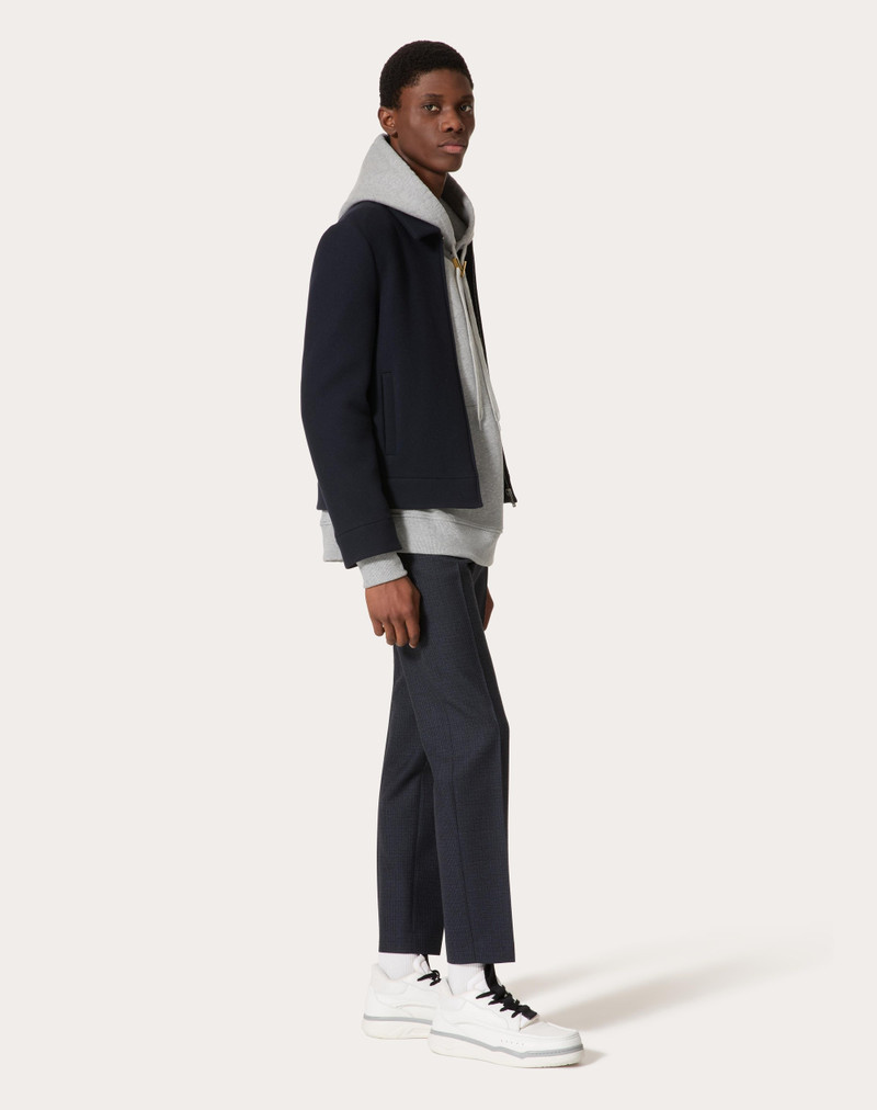 Valentino COTTON HOODED SWEATSHIRT WITH METALLIC V DETAIL outlook