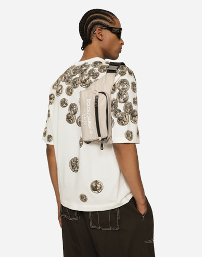 Dolce & Gabbana Small nylon belt bag with rubberized logo outlook