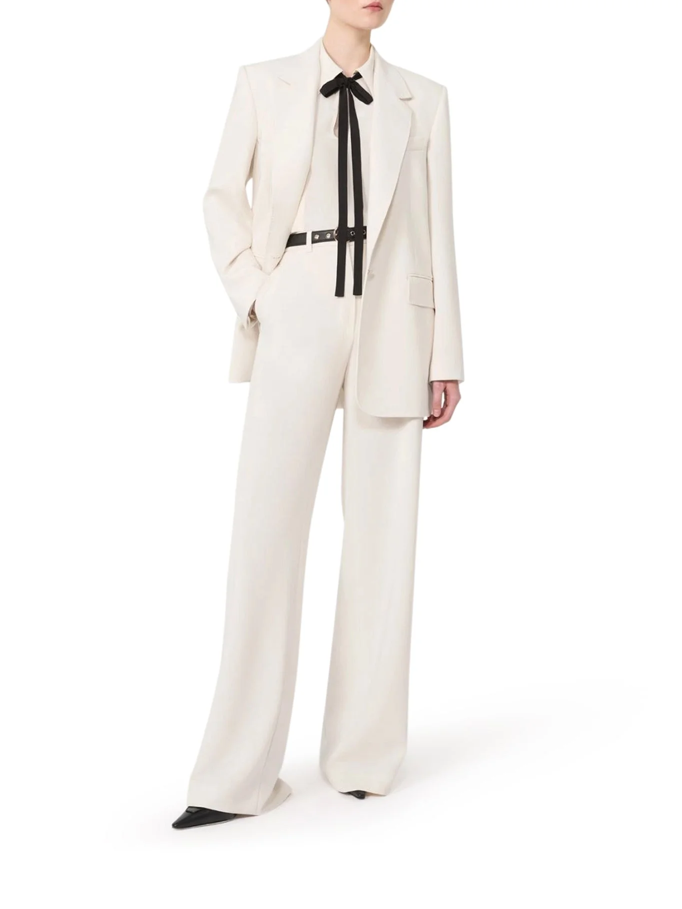 WIDE LEG CADY PANTS - 1
