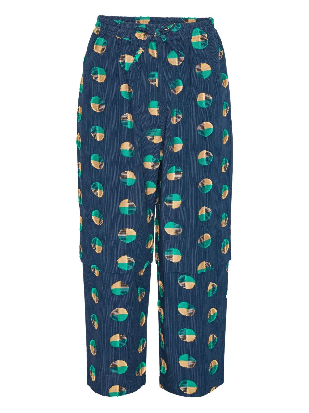 Shants circular-pattern drawstring trousers - 1