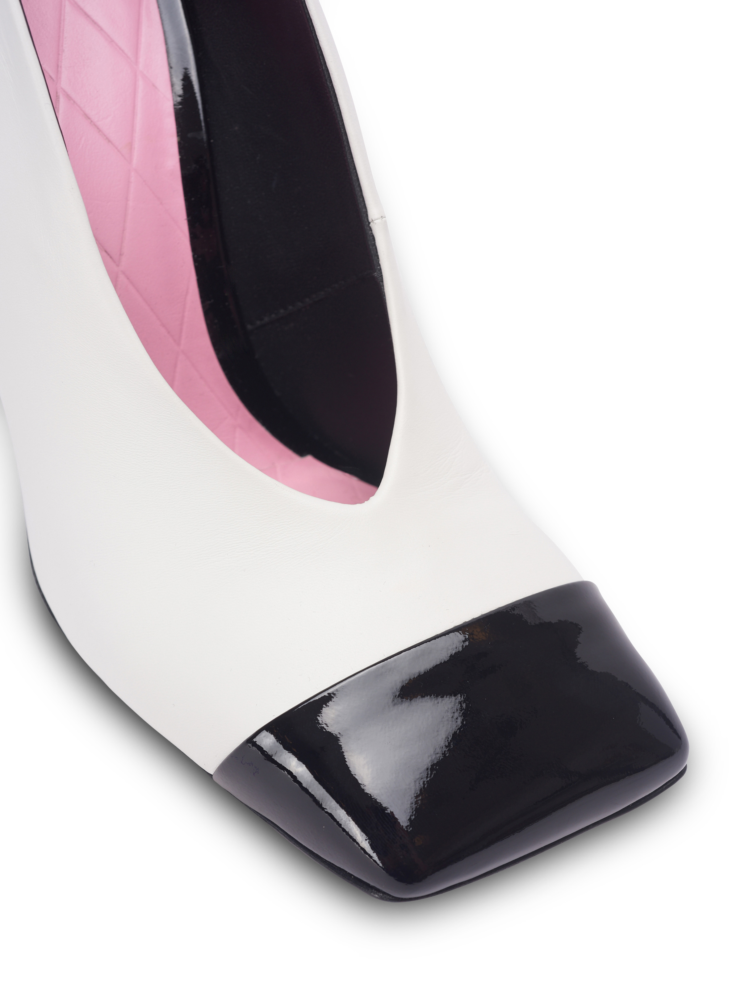 Eden two-tone pumps in lambskin and patent leather - 5