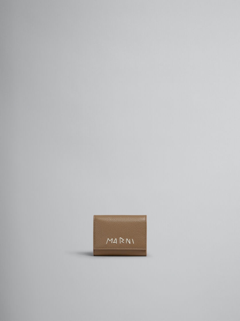 BROWN LEATHER KEY HOLDER WITH MARNI MENDING - 1