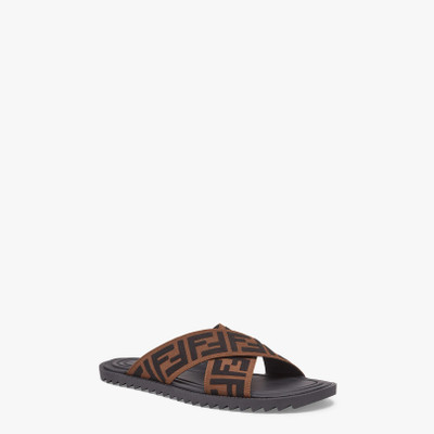 FENDI Multicolor fabric slides outlook